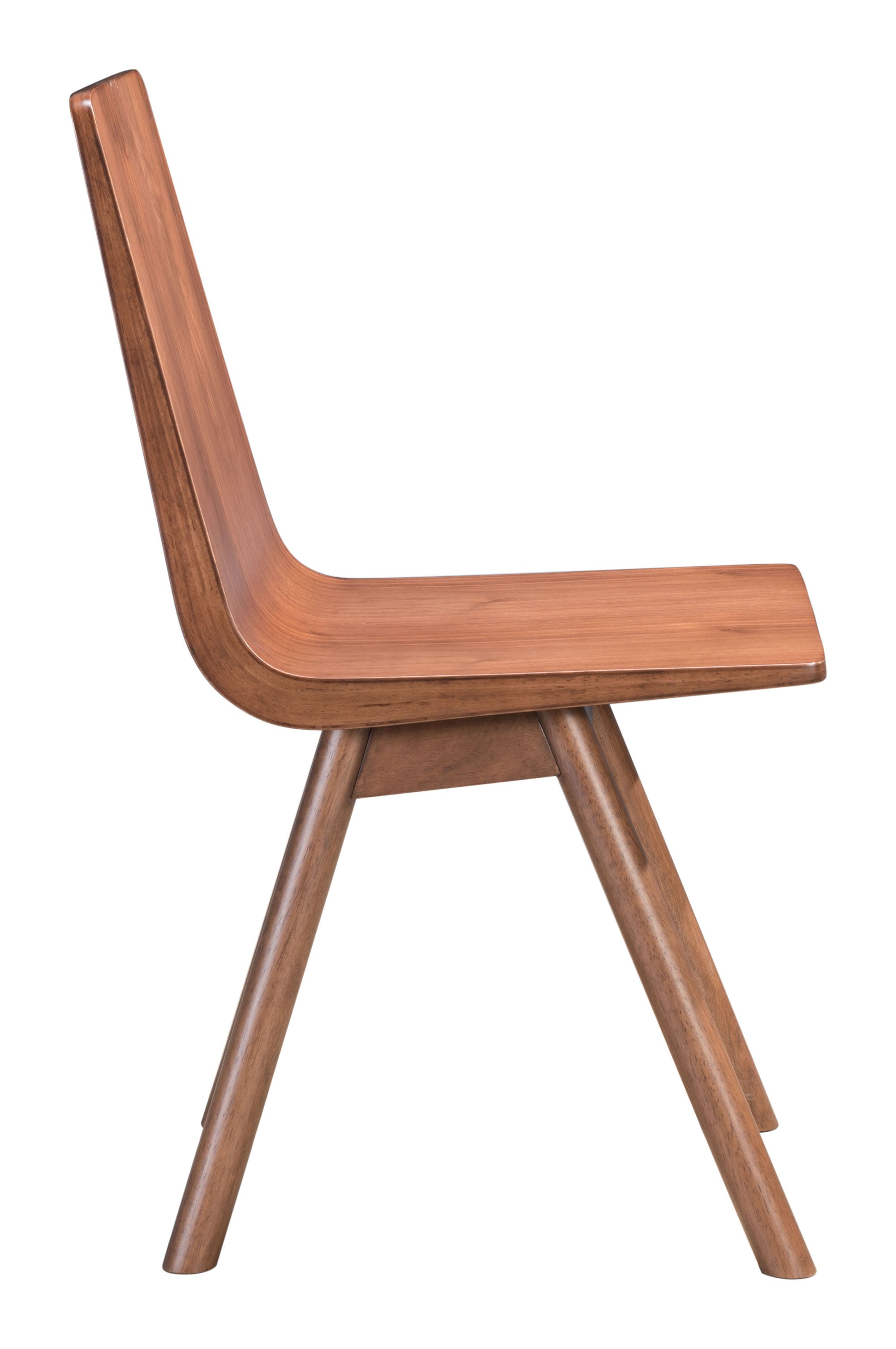 Modern Walnut Finish Dining Chairs Set of 2