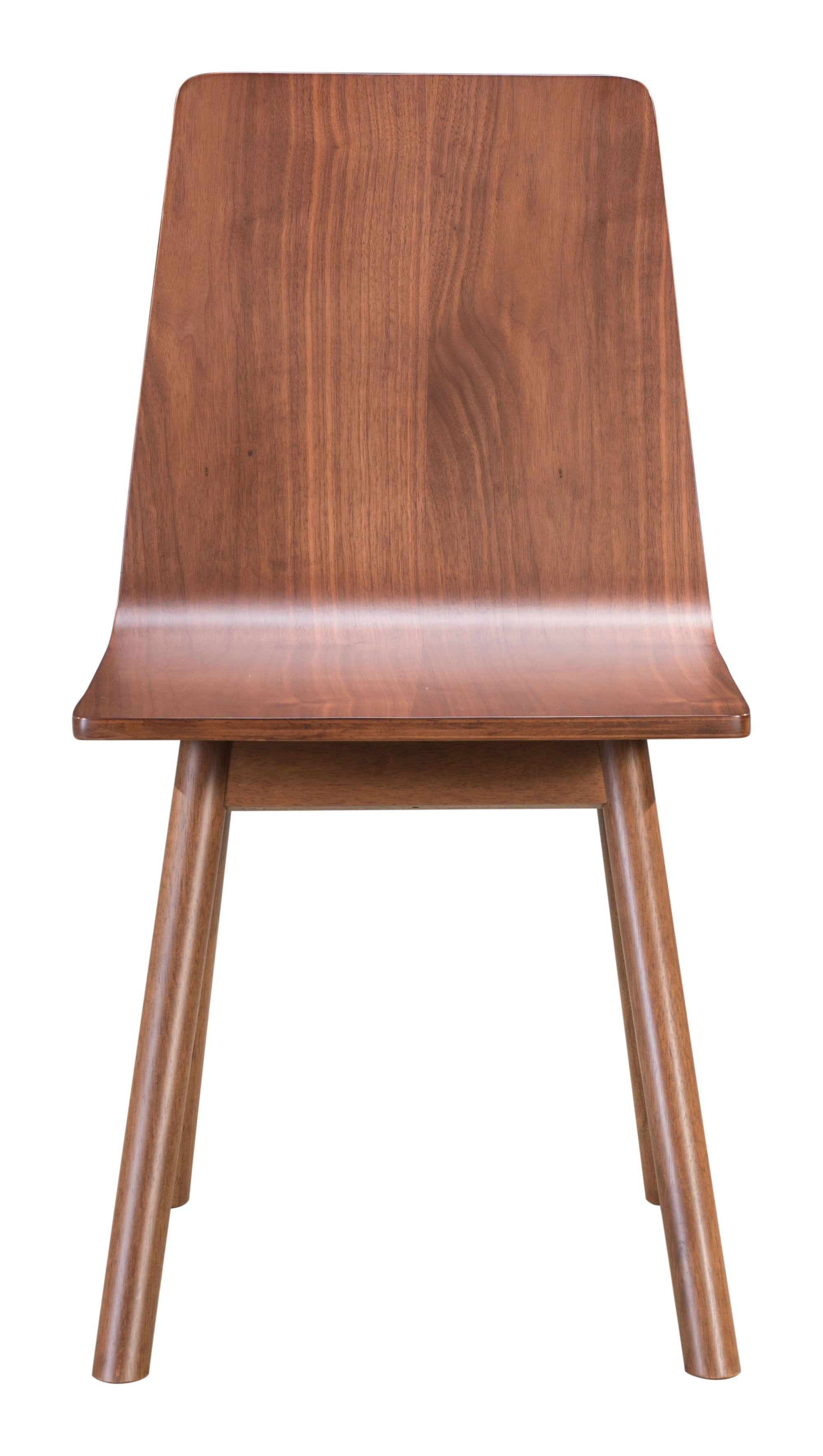 Modern Walnut Finish Dining Chairs Set of 2