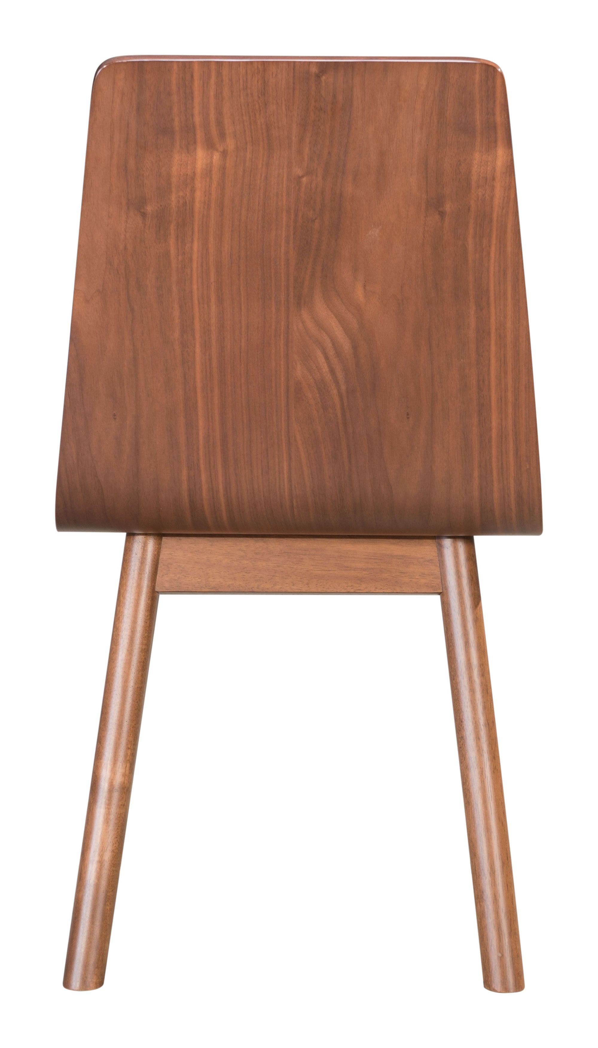Modern Walnut Finish Dining Chairs Set of 2