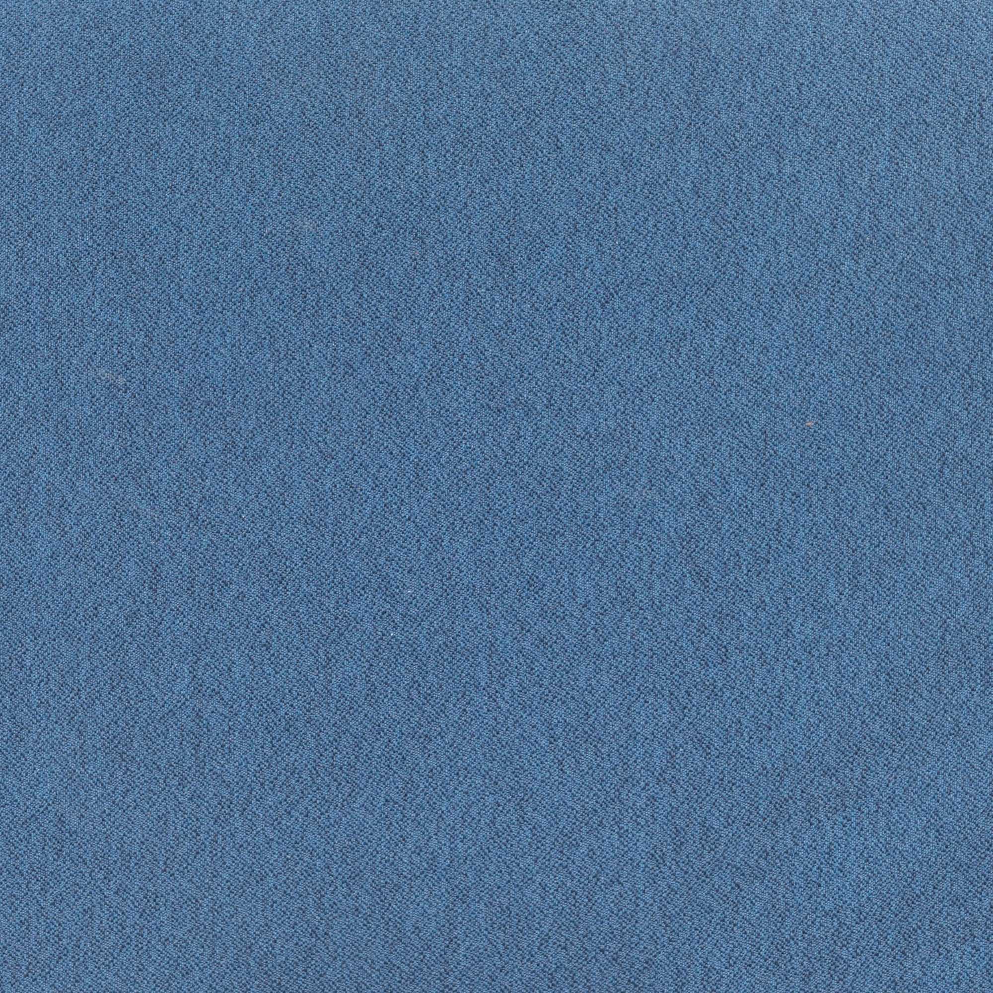 14.4" x 14.4" x 19.3" Walnut and Ink Blue Poly Linen MDF Rubber Wood Stool  Set of 2