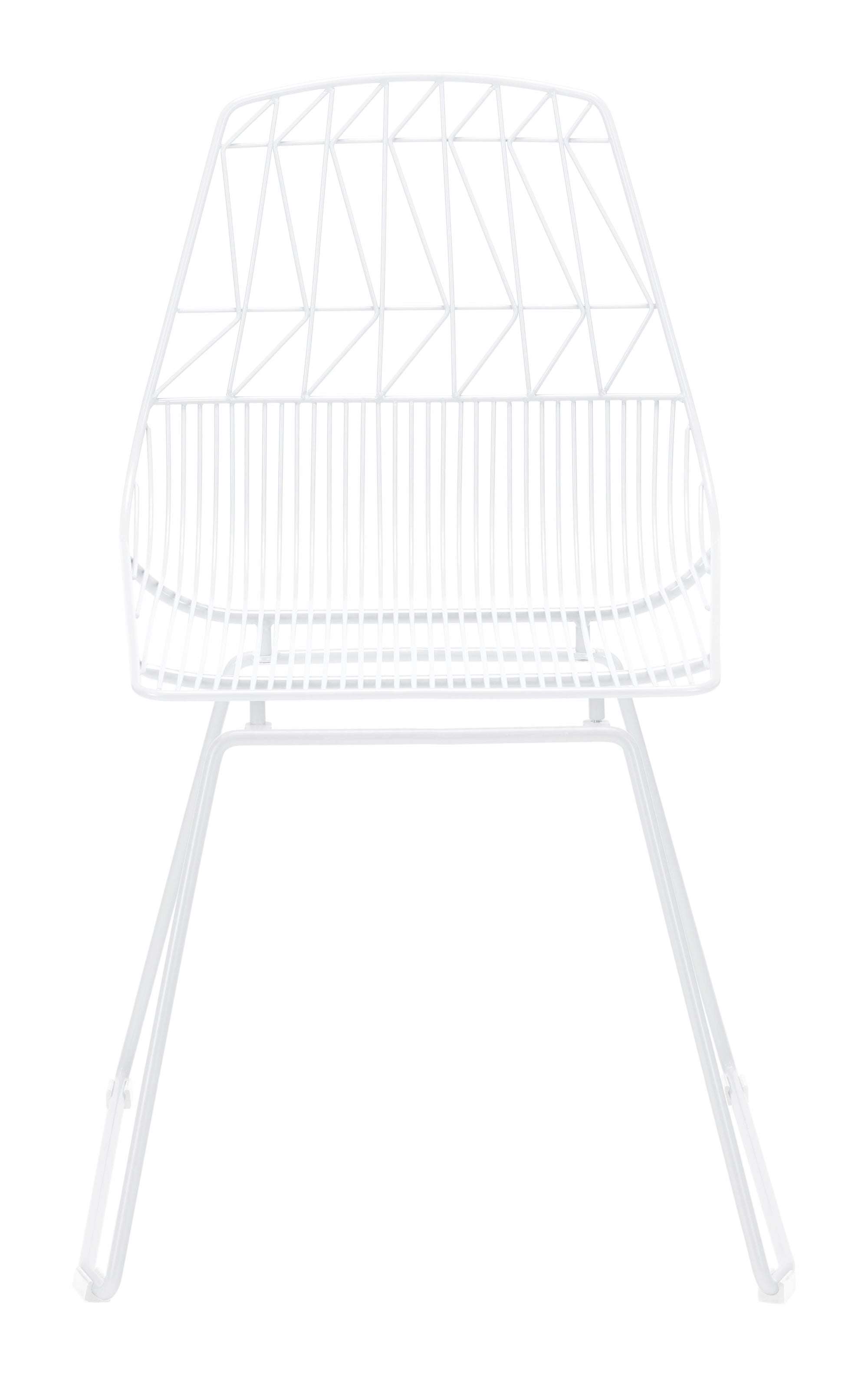 20.9" x 20.9" x 32.7" White, Steel, Dining Chair - Set of 2