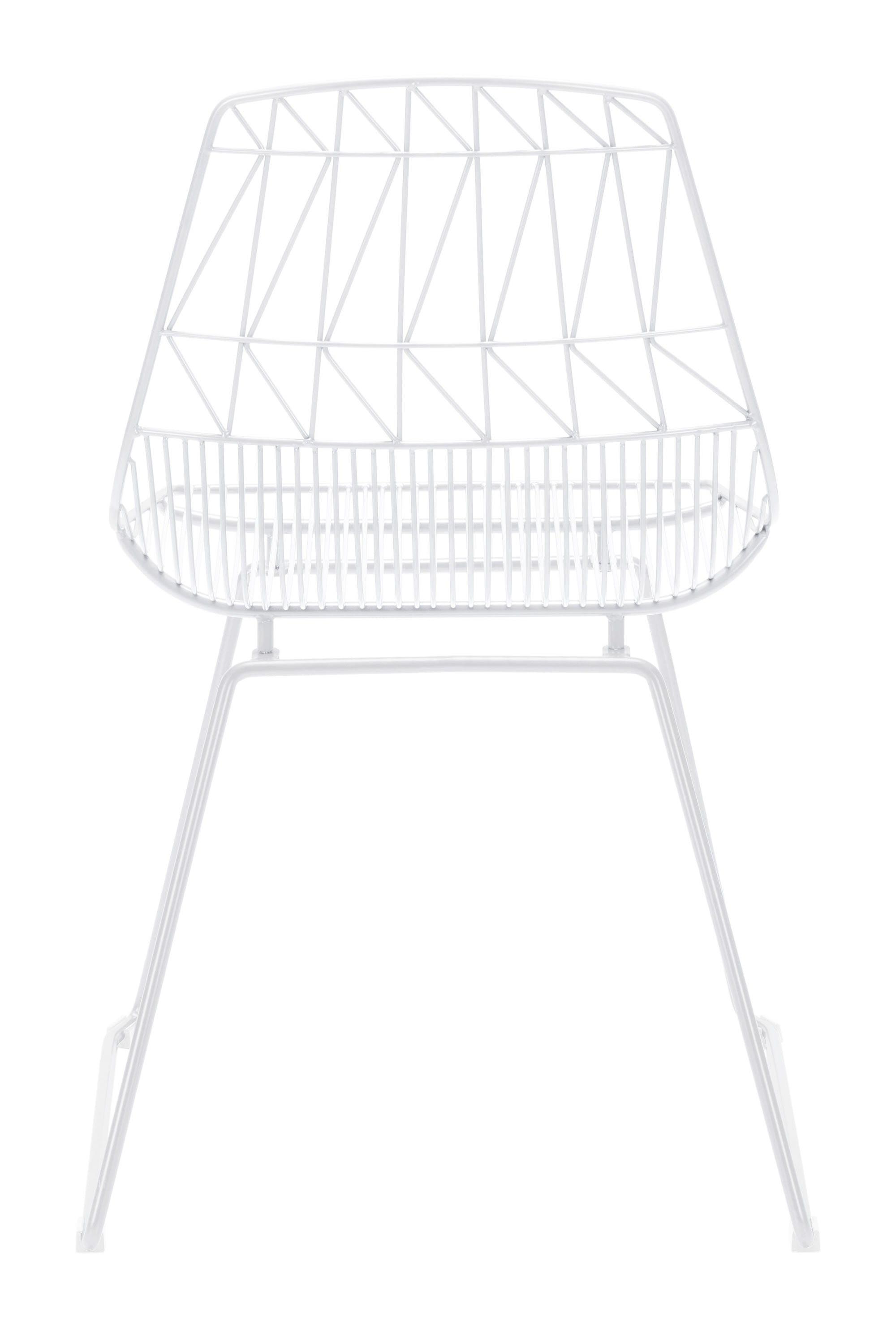 20.9" x 20.9" x 32.7" White, Steel, Dining Chair - Set of 2