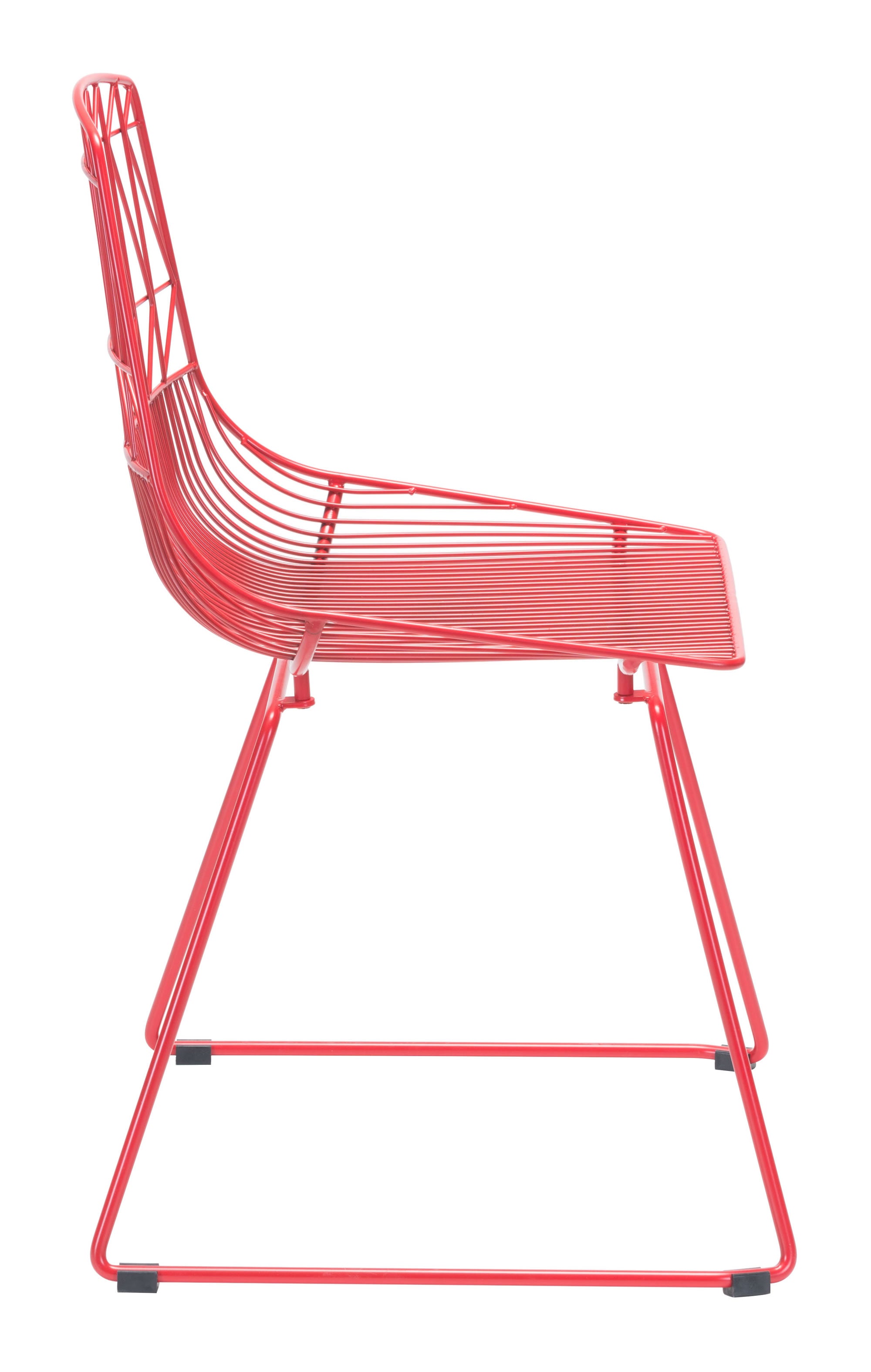 20.9" x 20.9" x 32.7" Red, Steel, Dining Chair - Set of 2