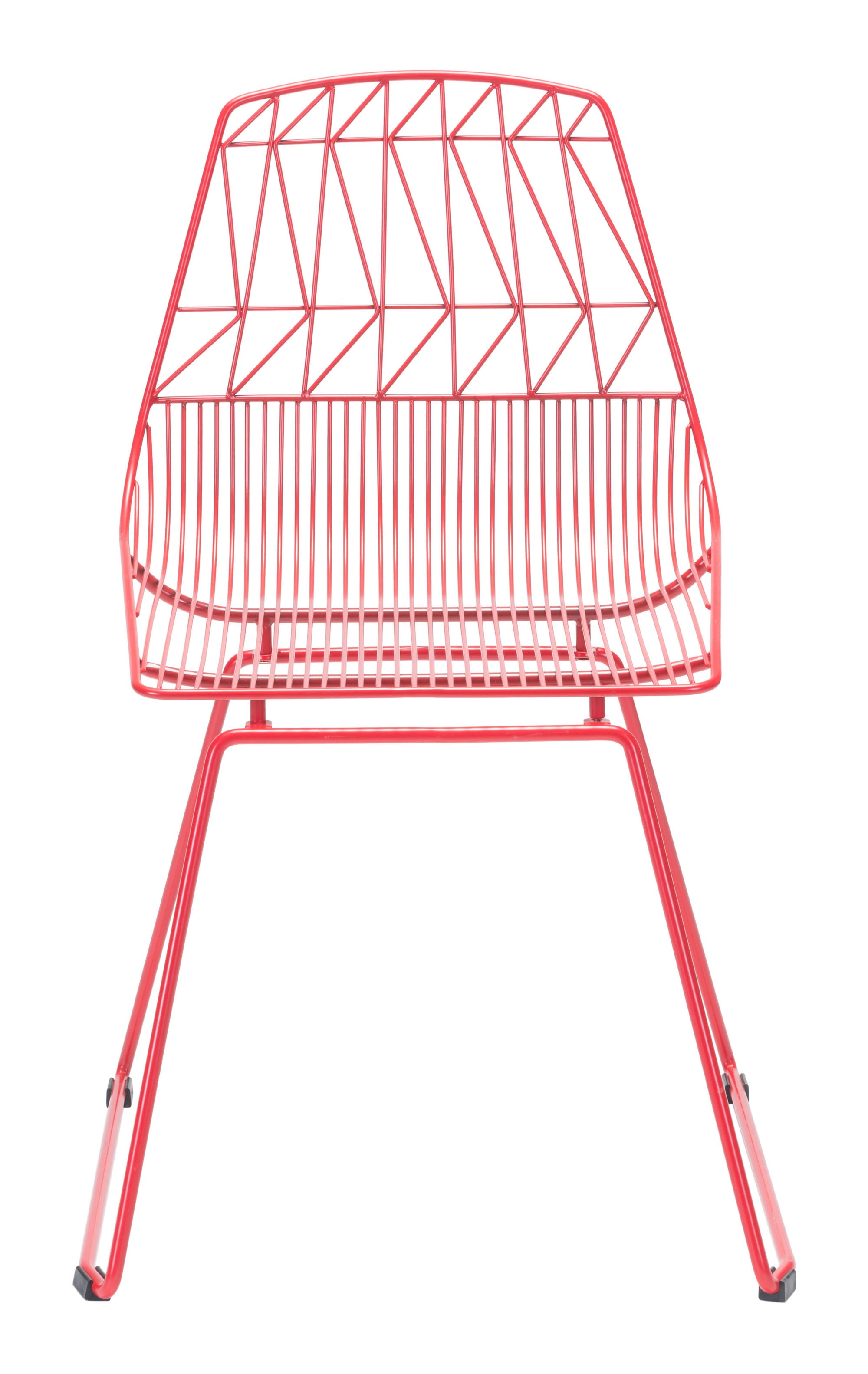 20.9" x 20.9" x 32.7" Red, Steel, Dining Chair - Set of 2