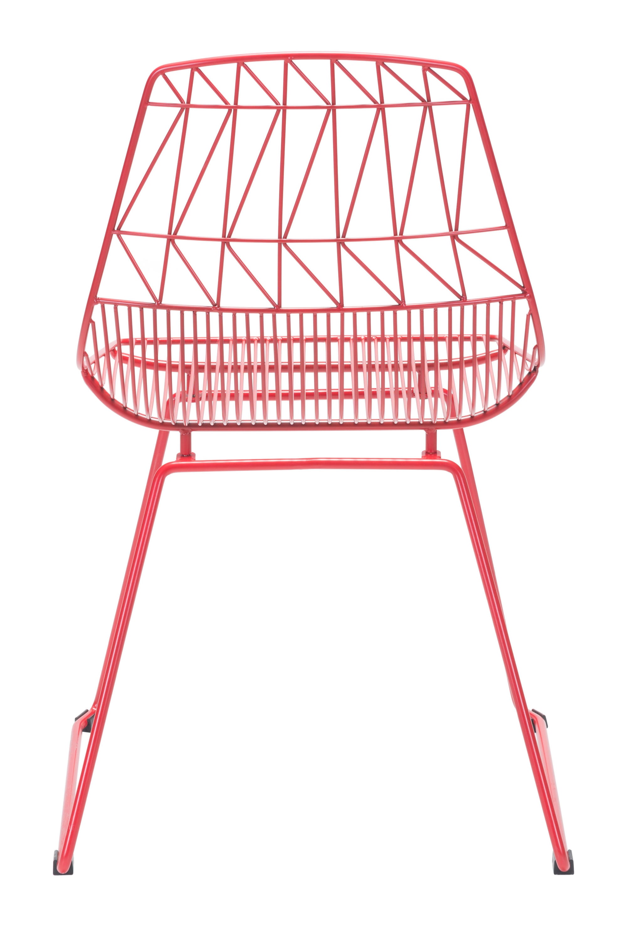 20.9" x 20.9" x 32.7" Red, Steel, Dining Chair - Set of 2