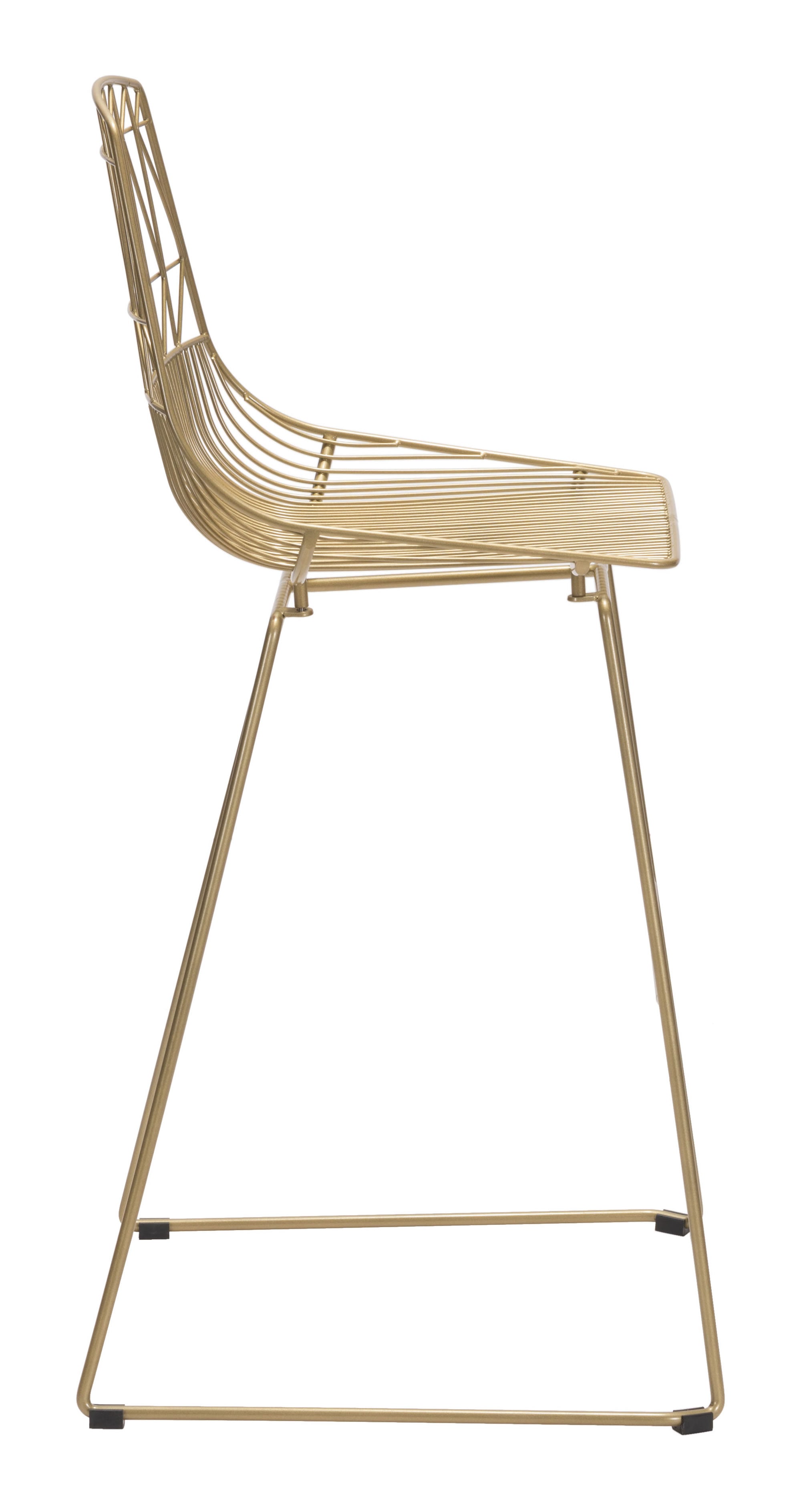 22" x 22" x 43.5" Gold, Steel, Bar Chair - Set of 2