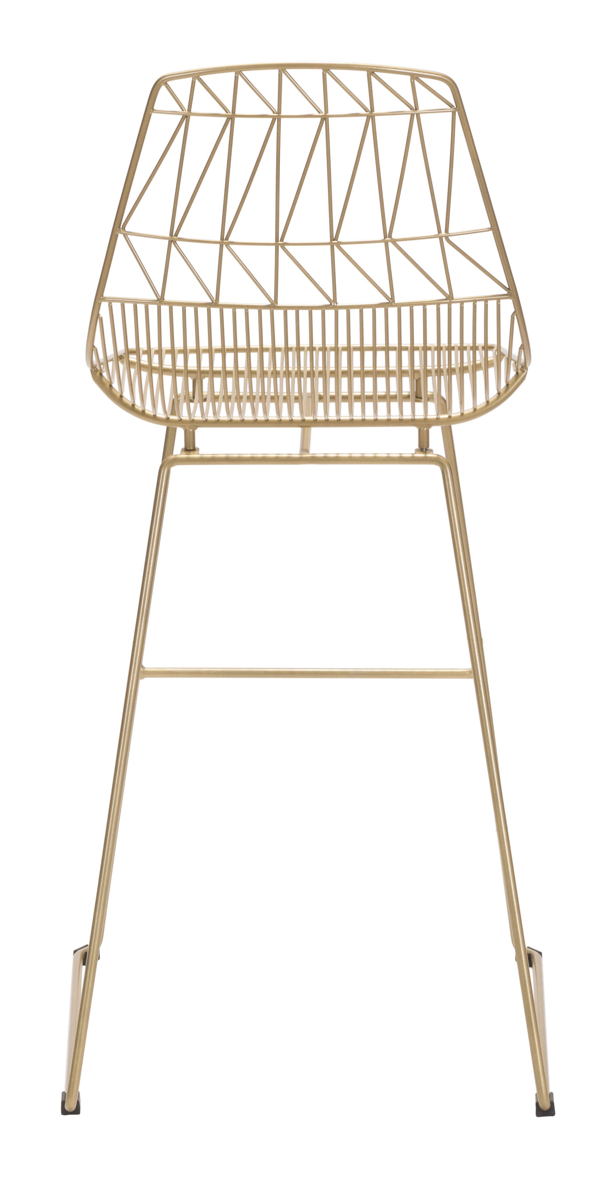 22" x 22" x 43.5" Gold, Steel, Bar Chair - Set of 2