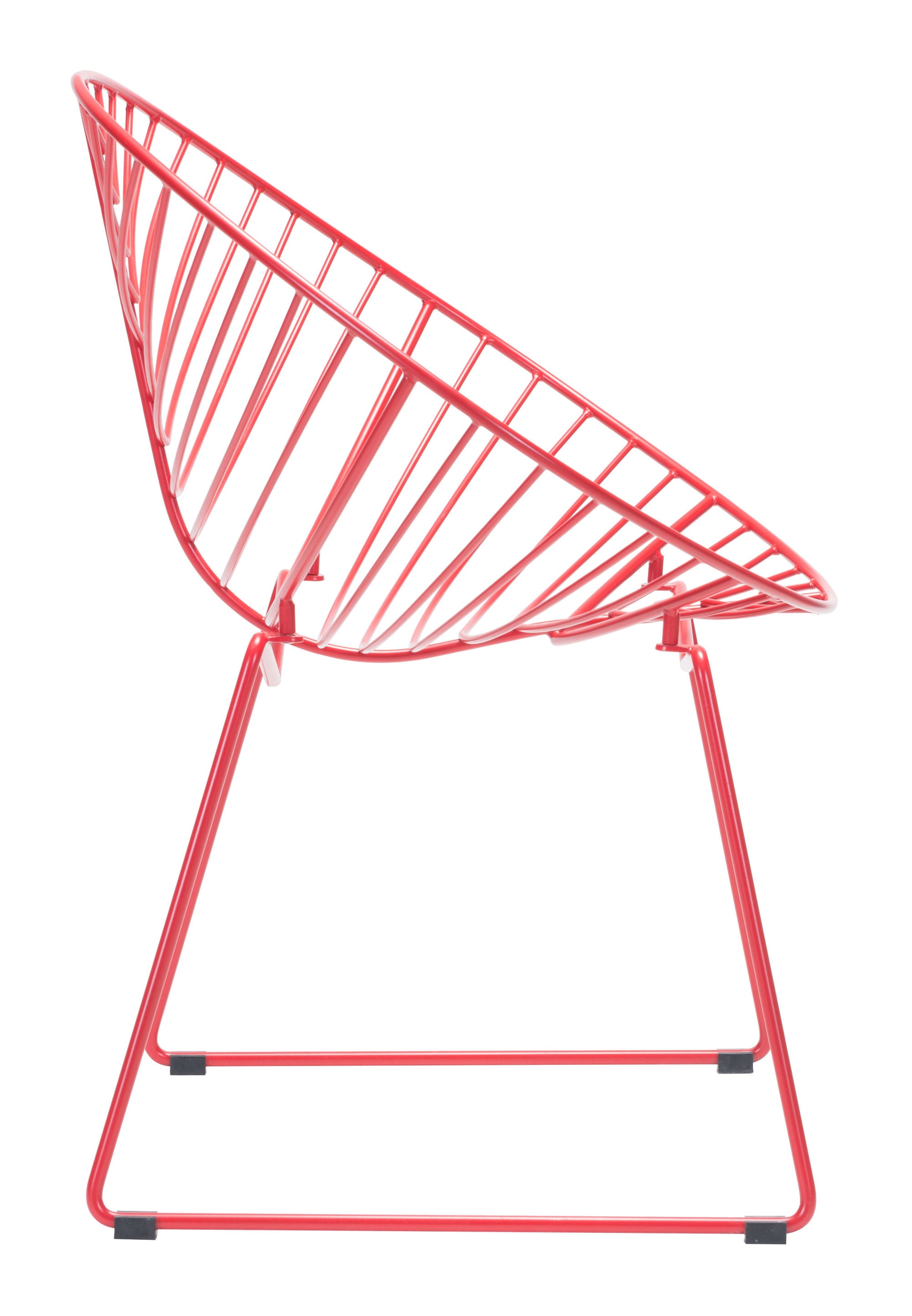 33.9" x 22.4" x 32.1" Red, Steel, Outdoor Lounge Chair - Set of 2