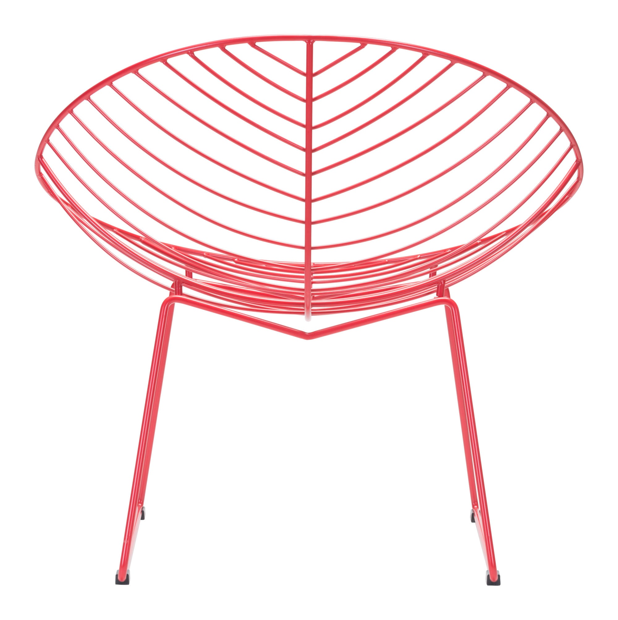 33.9" x 22.4" x 32.1" Red, Steel, Outdoor Lounge Chair - Set of 2