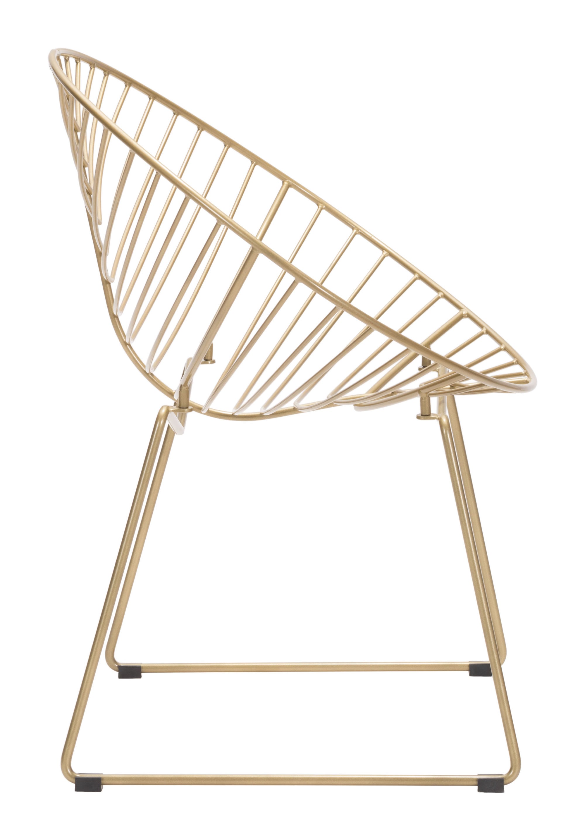 33.9" x 22.4" x 32.1" Gold, Steel, Outdoor Lounge Chair - Set of 2