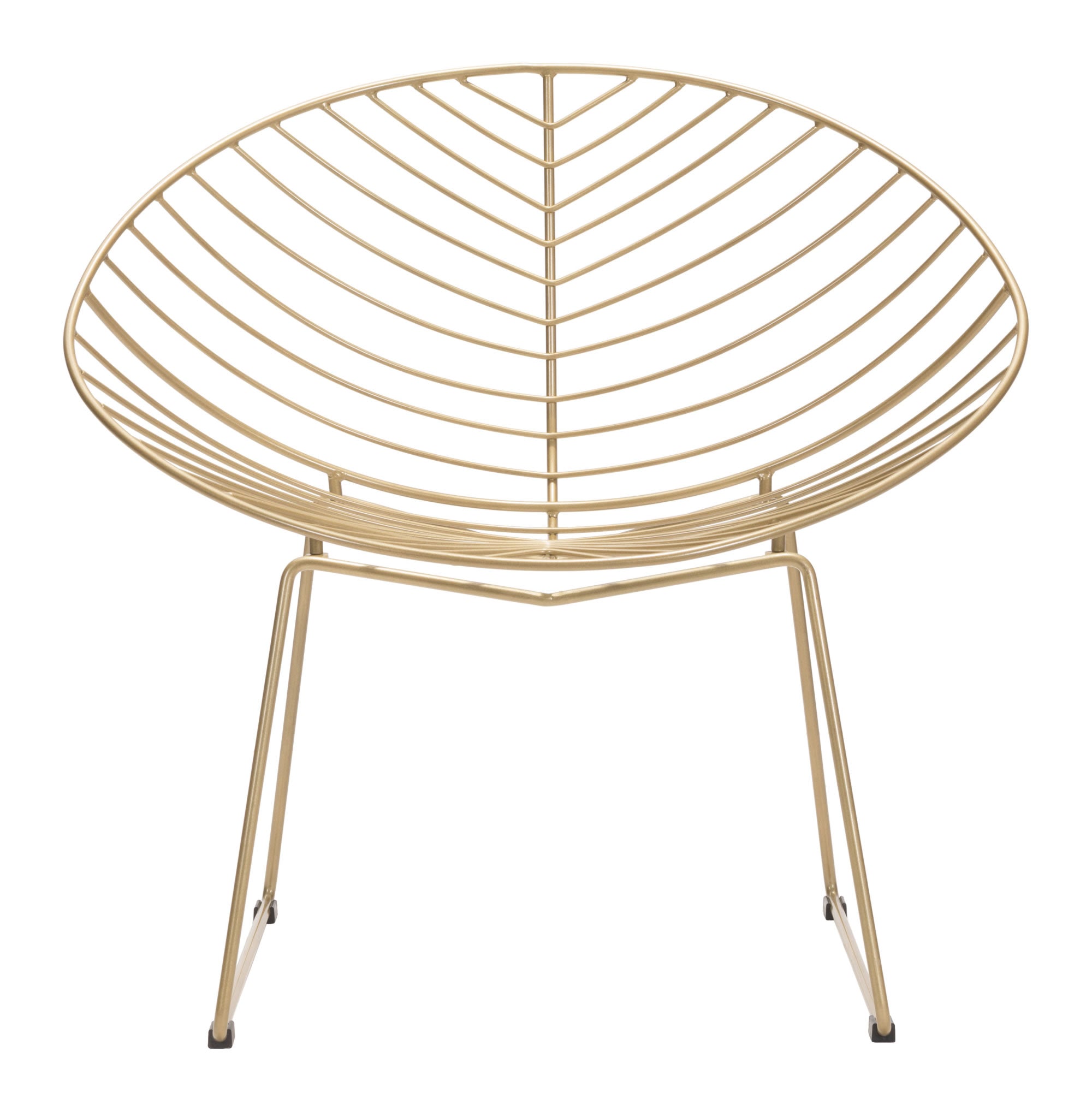 33.9" x 22.4" x 32.1" Gold, Steel, Outdoor Lounge Chair - Set of 2