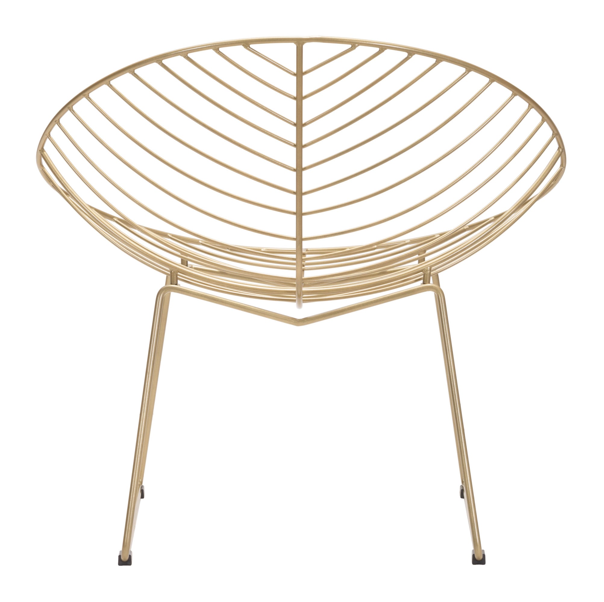 33.9" x 22.4" x 32.1" Gold, Steel, Outdoor Lounge Chair - Set of 2