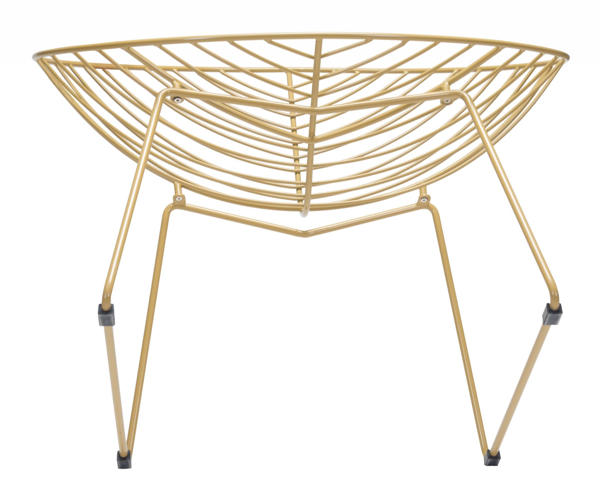 33.9" x 22.4" x 32.1" Gold, Steel, Outdoor Lounge Chair - Set of 2