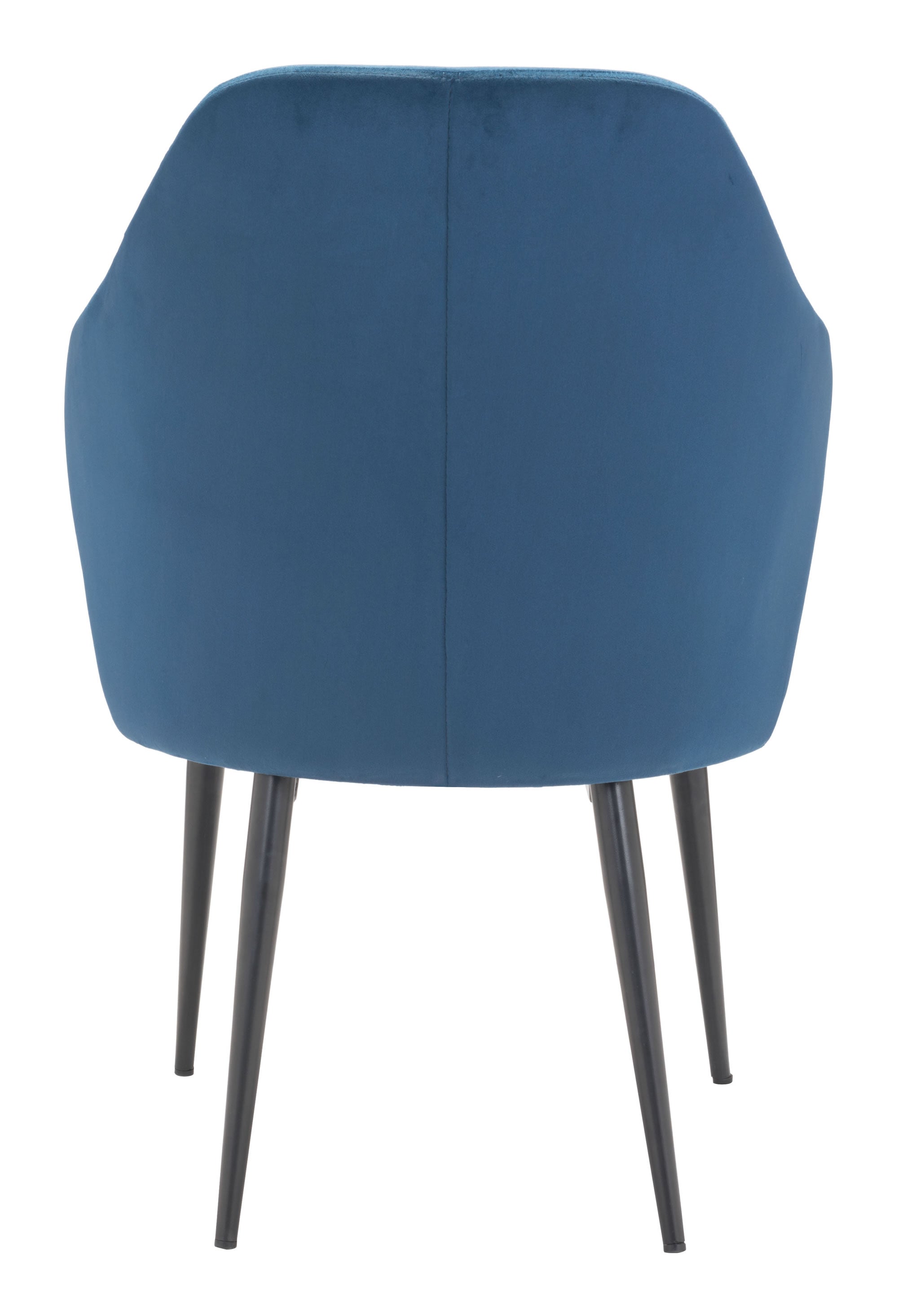 23.2" x 25.2" x 34.6" Navy, Velvet, Steel, Dining Chair