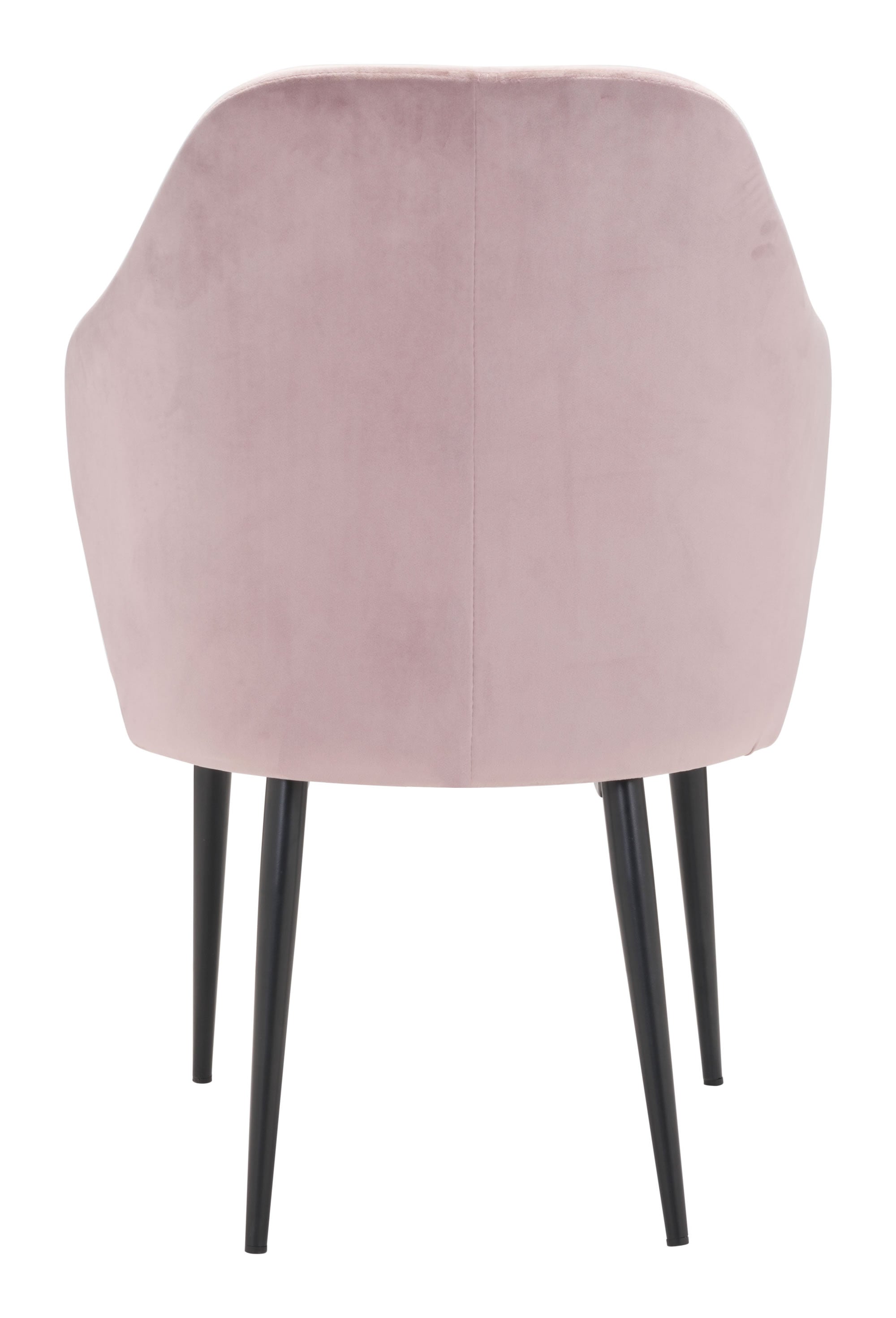23.2" x 25.2" x 34.6" Light Pink, Velvet, Steel, Dining Chair