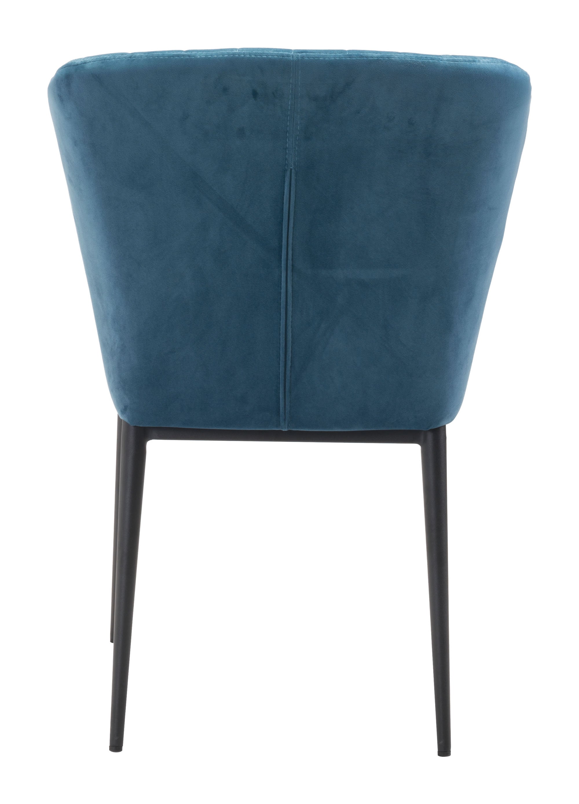 Fashionable Teal Blue Tufted Velvet Dining or Side Chairs - Set of 2