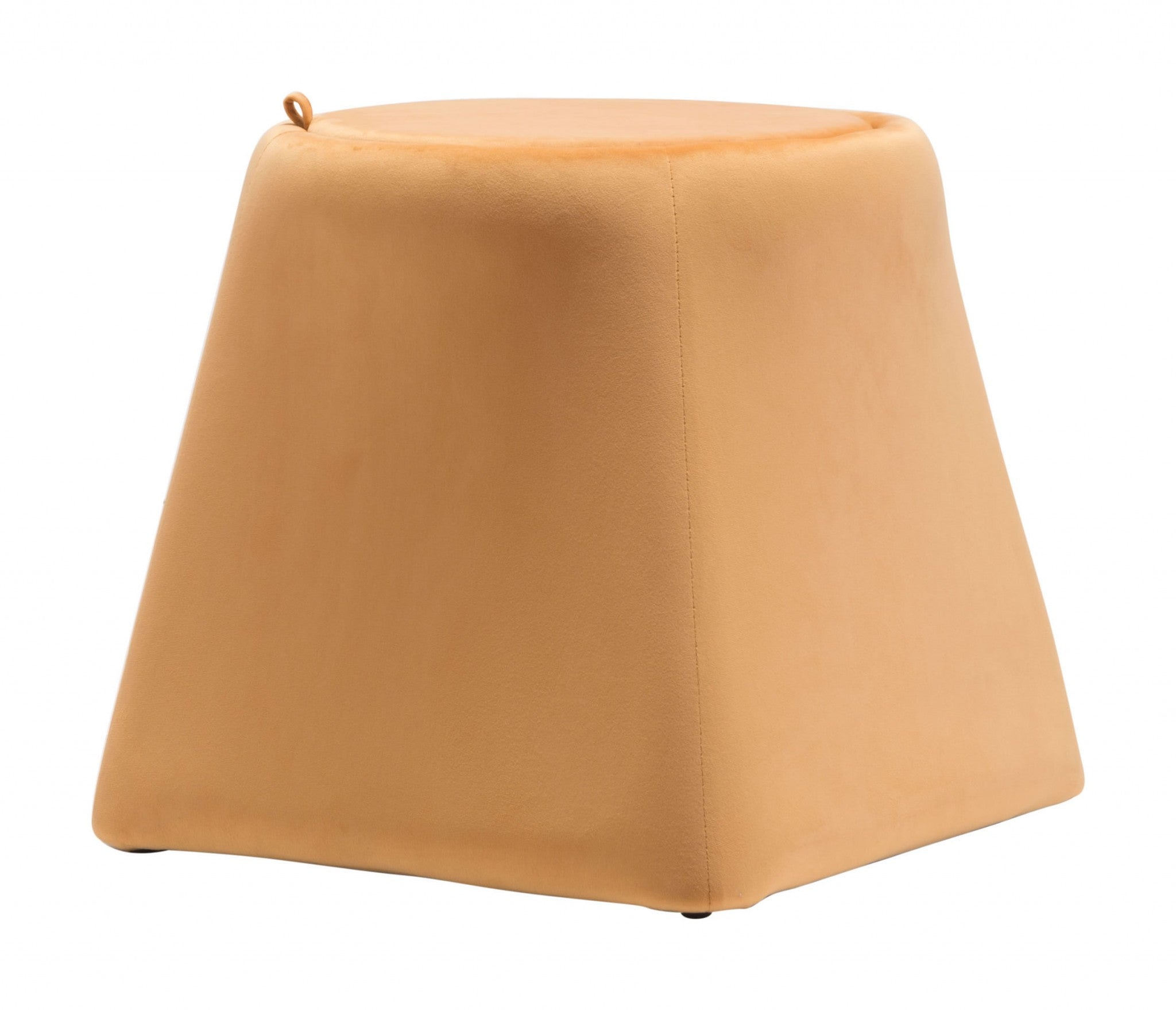 19.1" x 19.1" x 17.1" Brown, Velvet, Wood, Ottoman