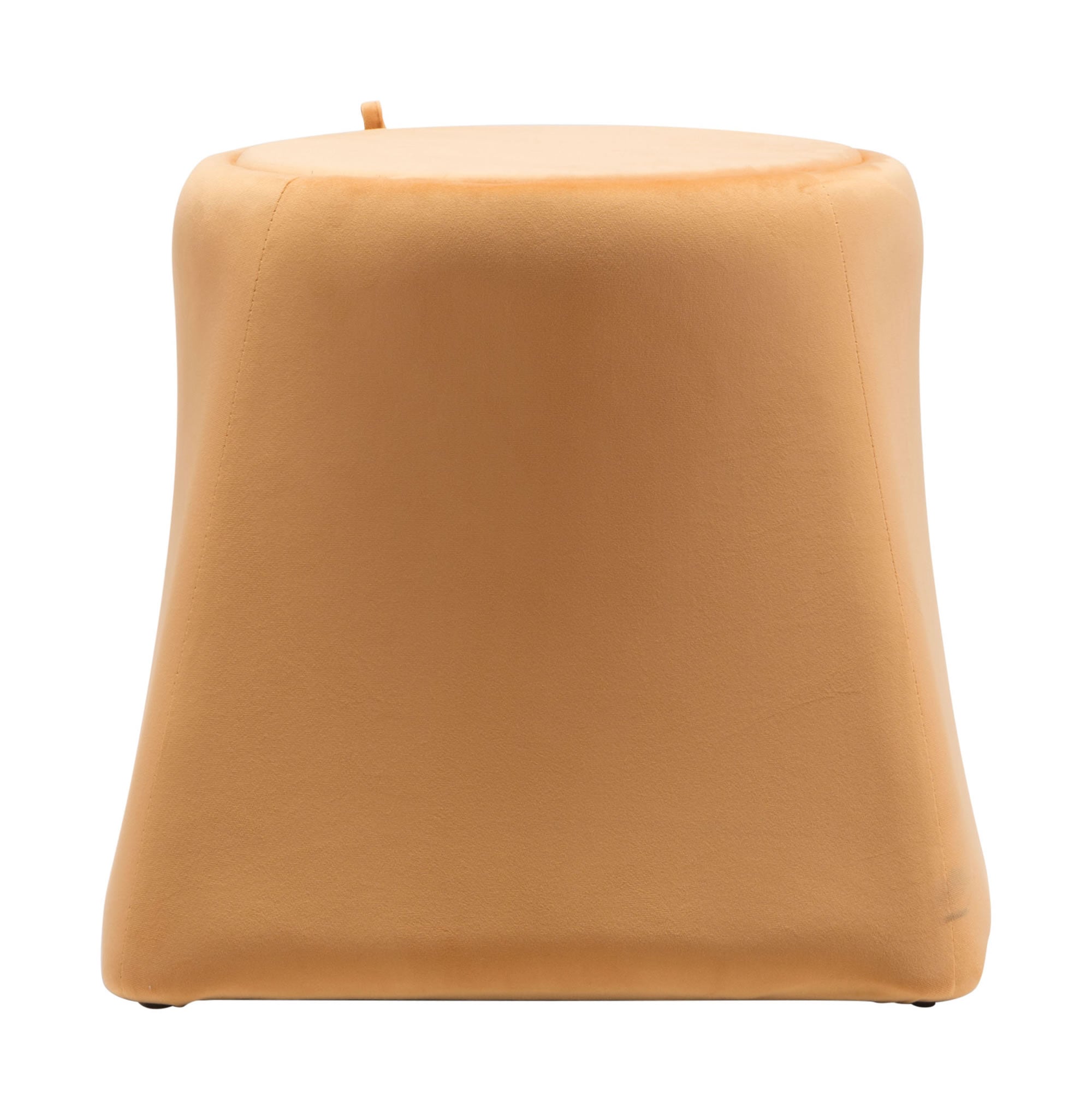 19.1" x 19.1" x 17.1" Brown, Velvet, Wood, Ottoman