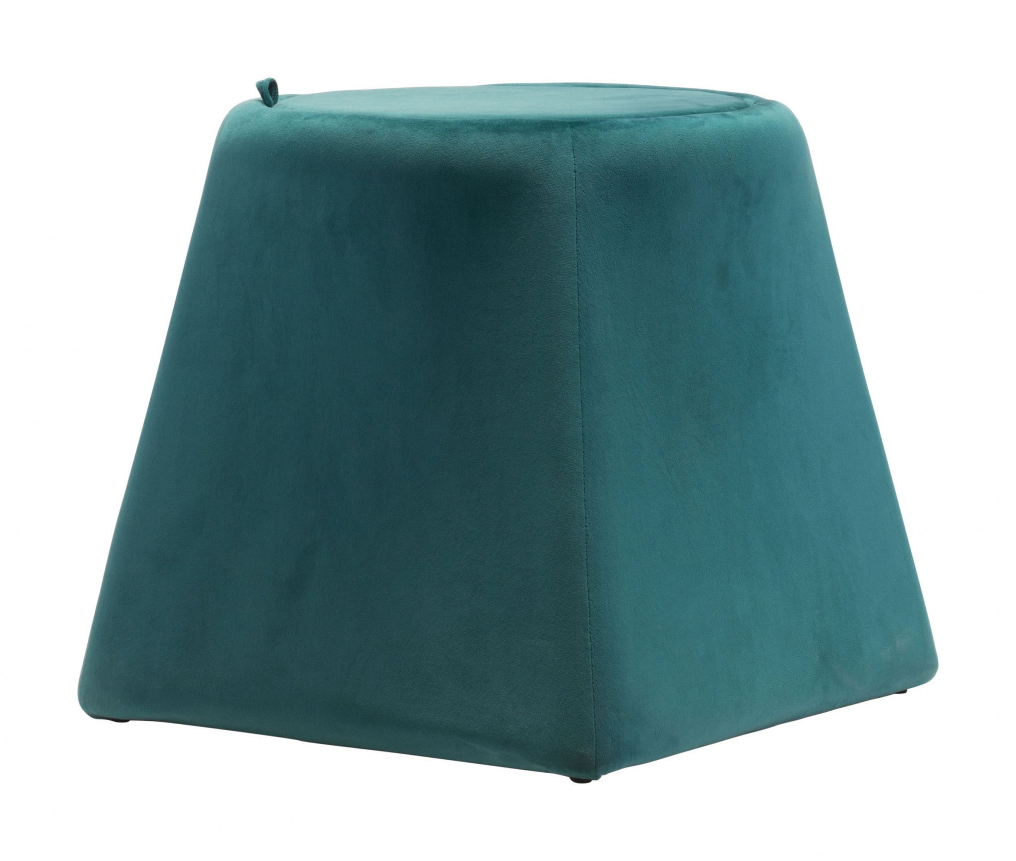 19.1" x 19.1" x 17.1" Green, Velvet, Wood, Ottoman