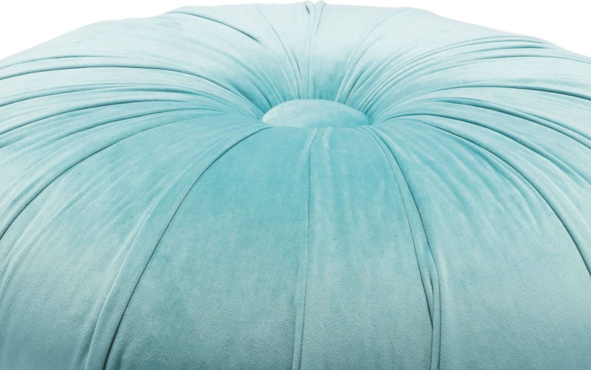 25.6" x 25.6" x 13.6" Light Blue, Velvet, Wood, Ottoman