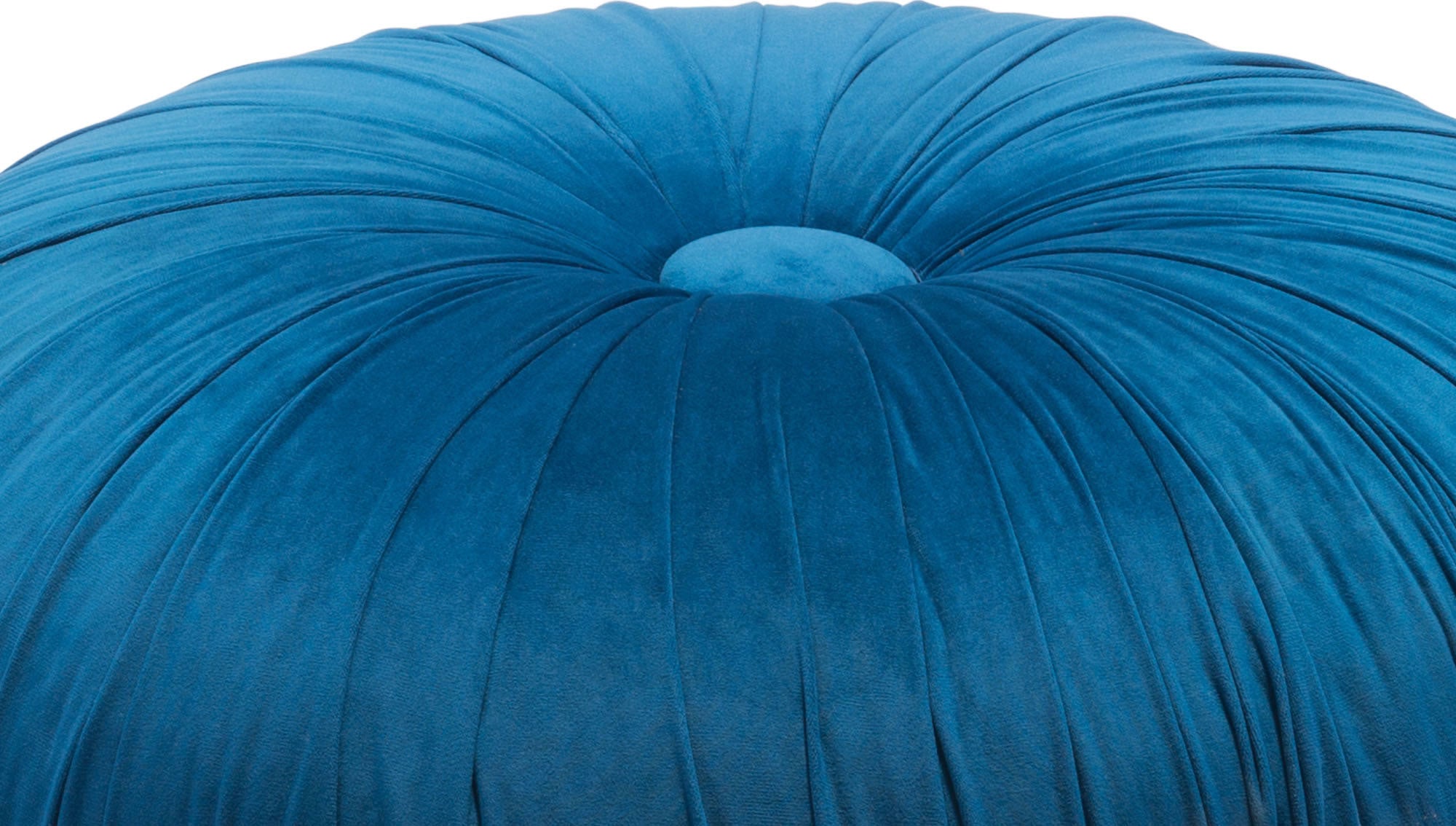 25.6" x 25.6" x 13.6" Blue, Velvet, Wood, Ottoman