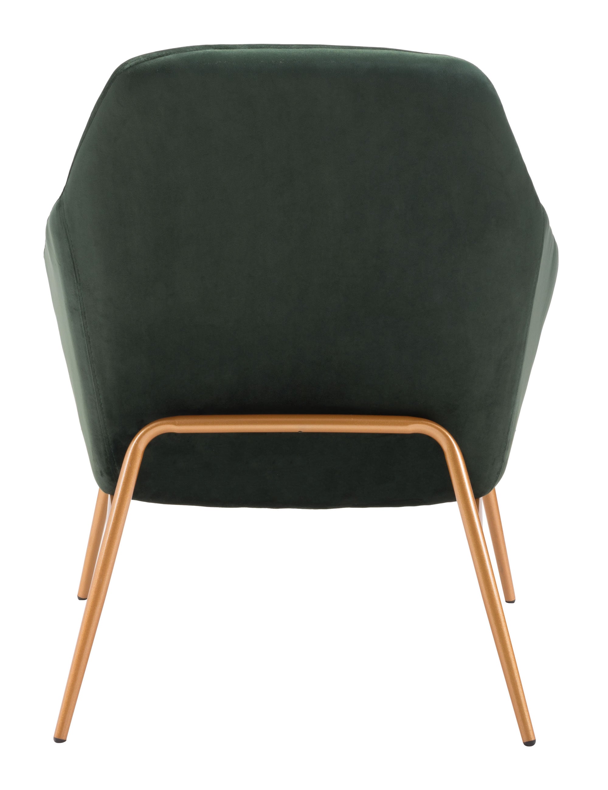 28" x 29.5" x 33.9" Green Velvet Metal Arm Chair