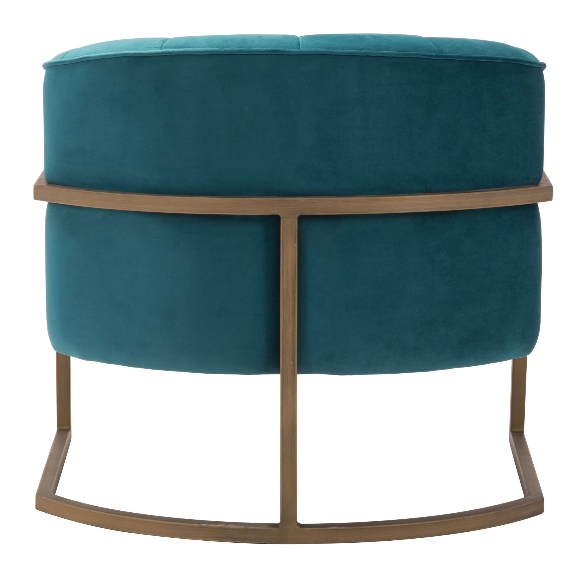 32.7" x 31.5" x 30.1" Green, Velvet, Painted Steel, Occasional Chair