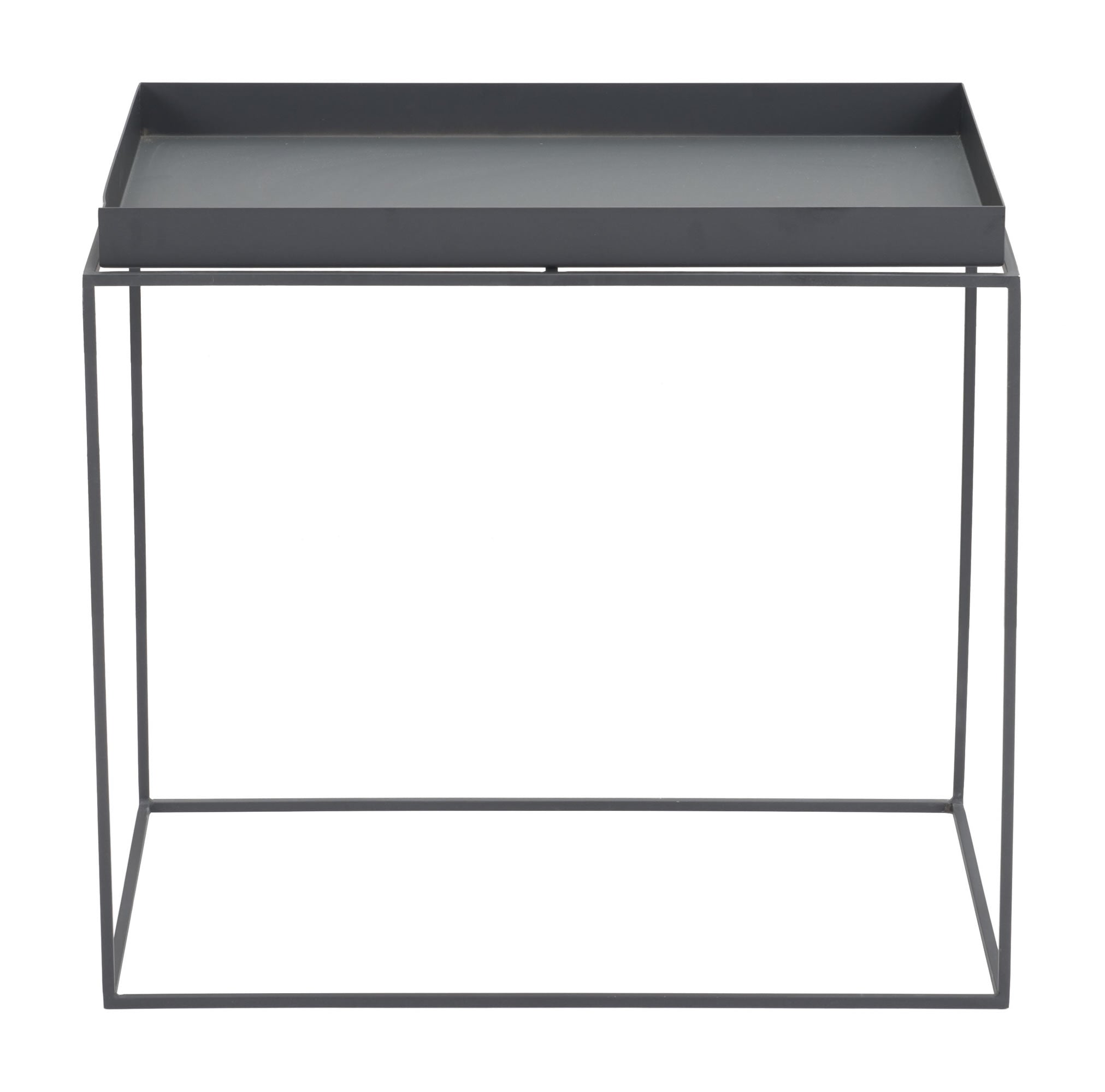 23.6" x 23.6" x 15.7" Black, Steel, Nesting Table