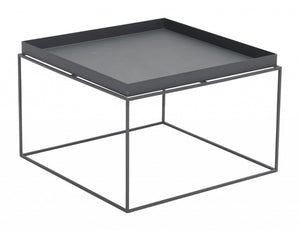 23.6" x 23.6" x 15.7" Black, Steel, Nesting Table
