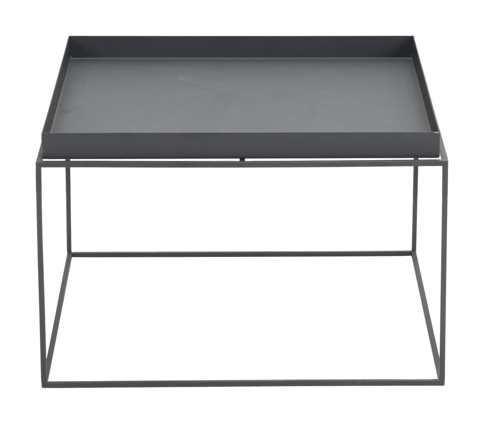 23.6" x 23.6" x 15.7" Black, Steel, Nesting Table