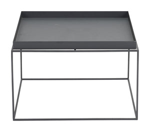 23.6" x 23.6" x 15.7" Black, Steel, Nesting Table