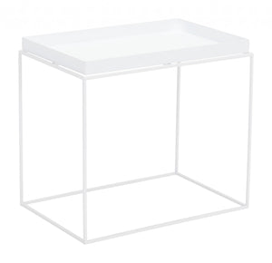 23.6" x 23.6" x 15.7" White, Steel, Nesting Table
