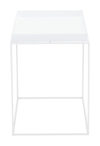 23.6" x 23.6" x 15.7" White, Steel, Nesting Table