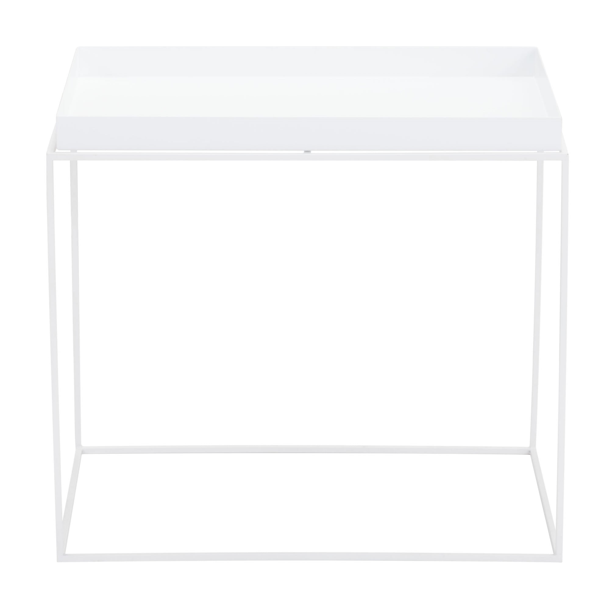 23.6" x 23.6" x 15.7" White, Steel, Nesting Table
