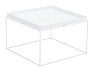 23.6" x 23.6" x 15.7" White, Steel, Nesting Table