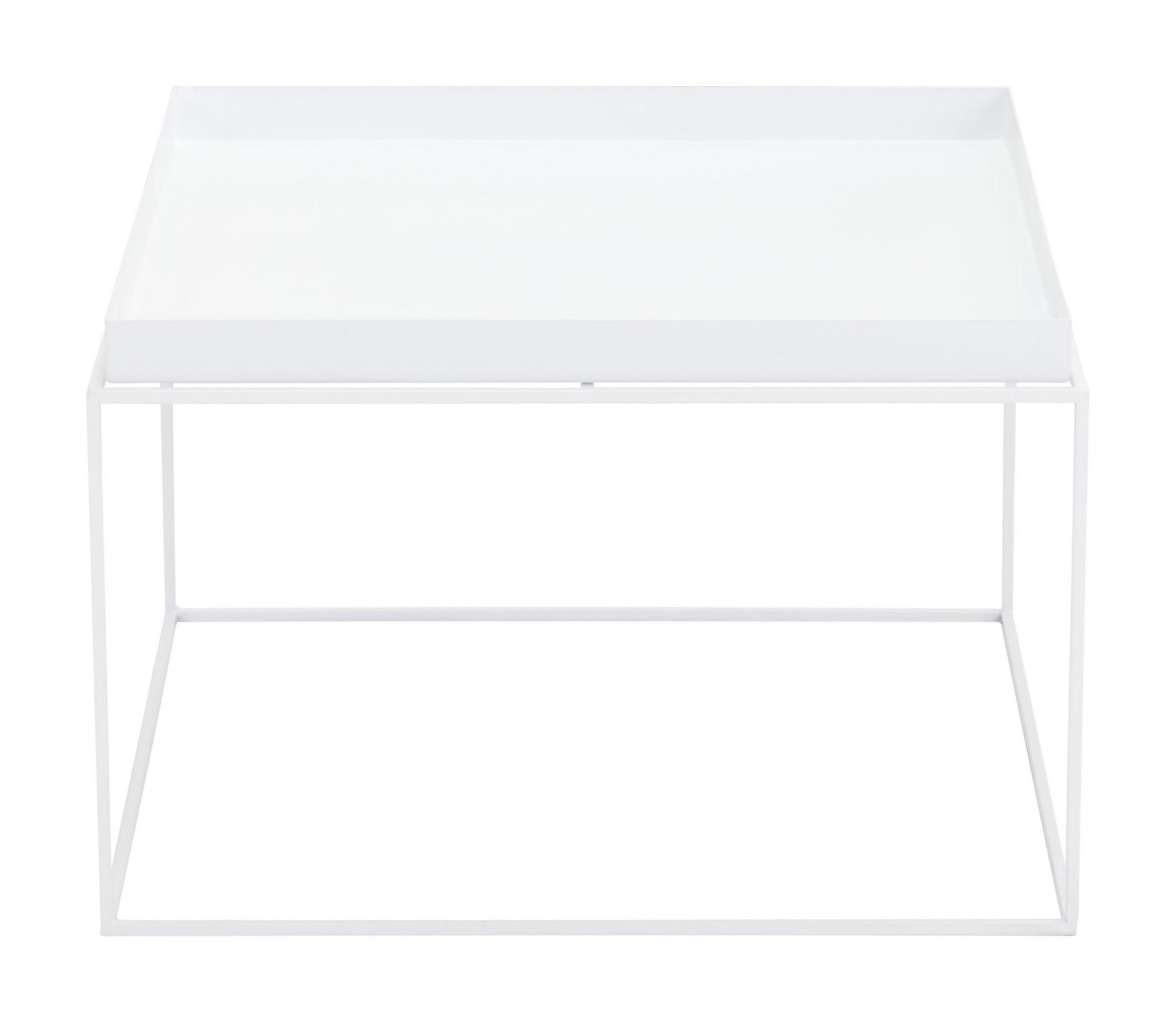 23.6" x 23.6" x 15.7" White, Steel, Nesting Table