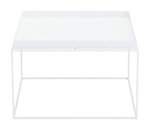 23.6" x 23.6" x 15.7" White, Steel, Nesting Table