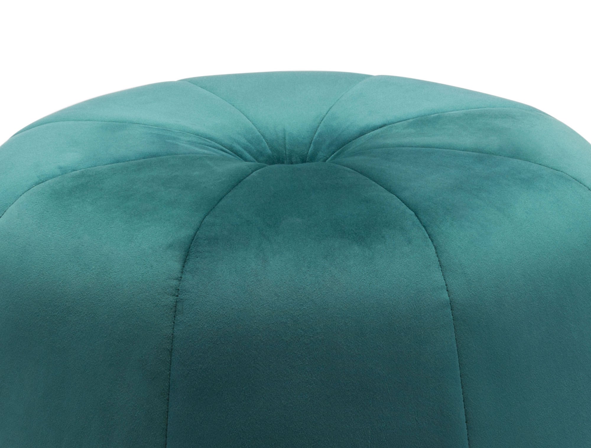 24.8" x 24.8" x 15.4" Green, Velvet, Wood, Ottoman