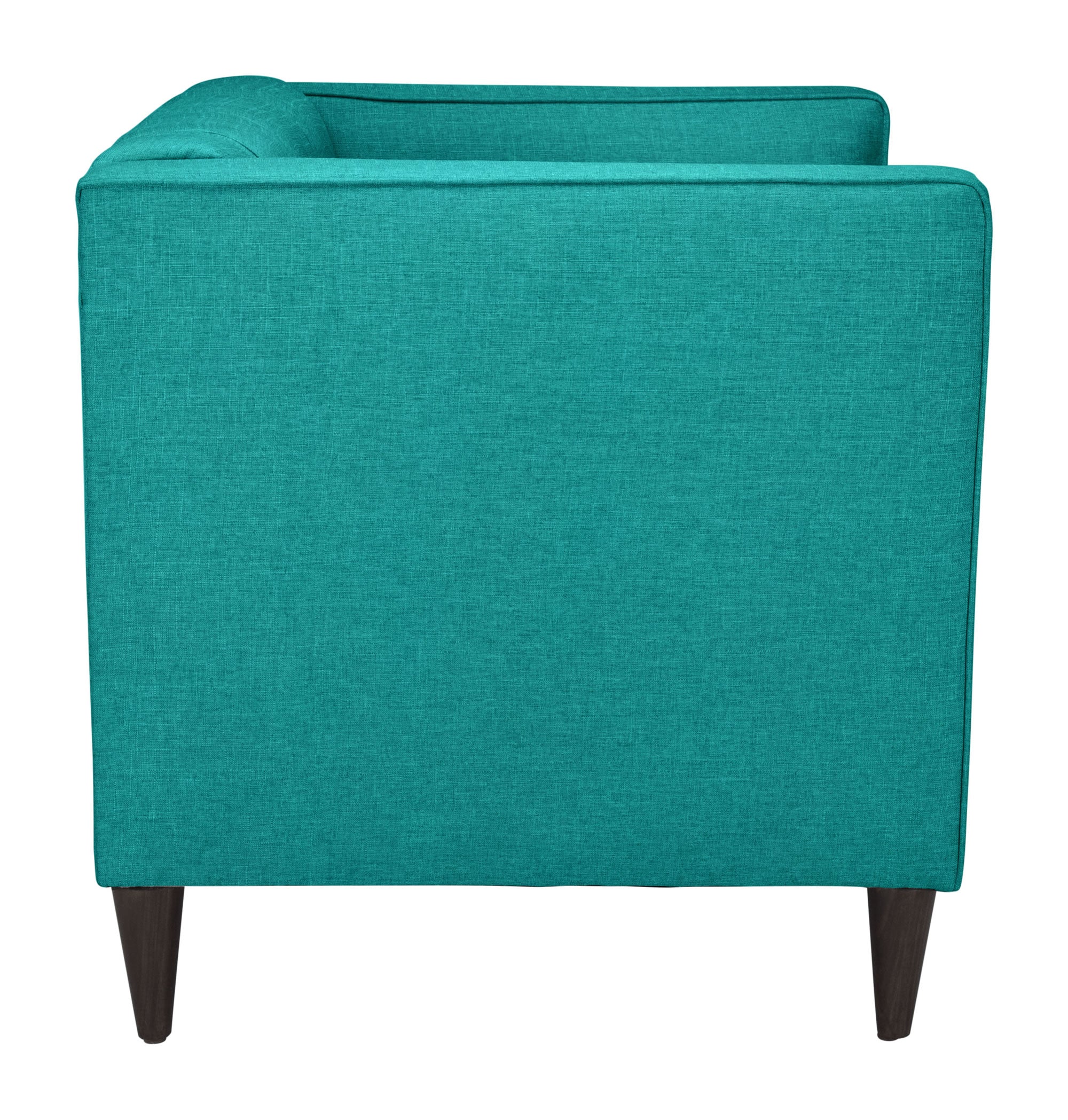 35" x 31.1" x 31.5" Teal, Polyester, Poplar Wood, Arm Chair
