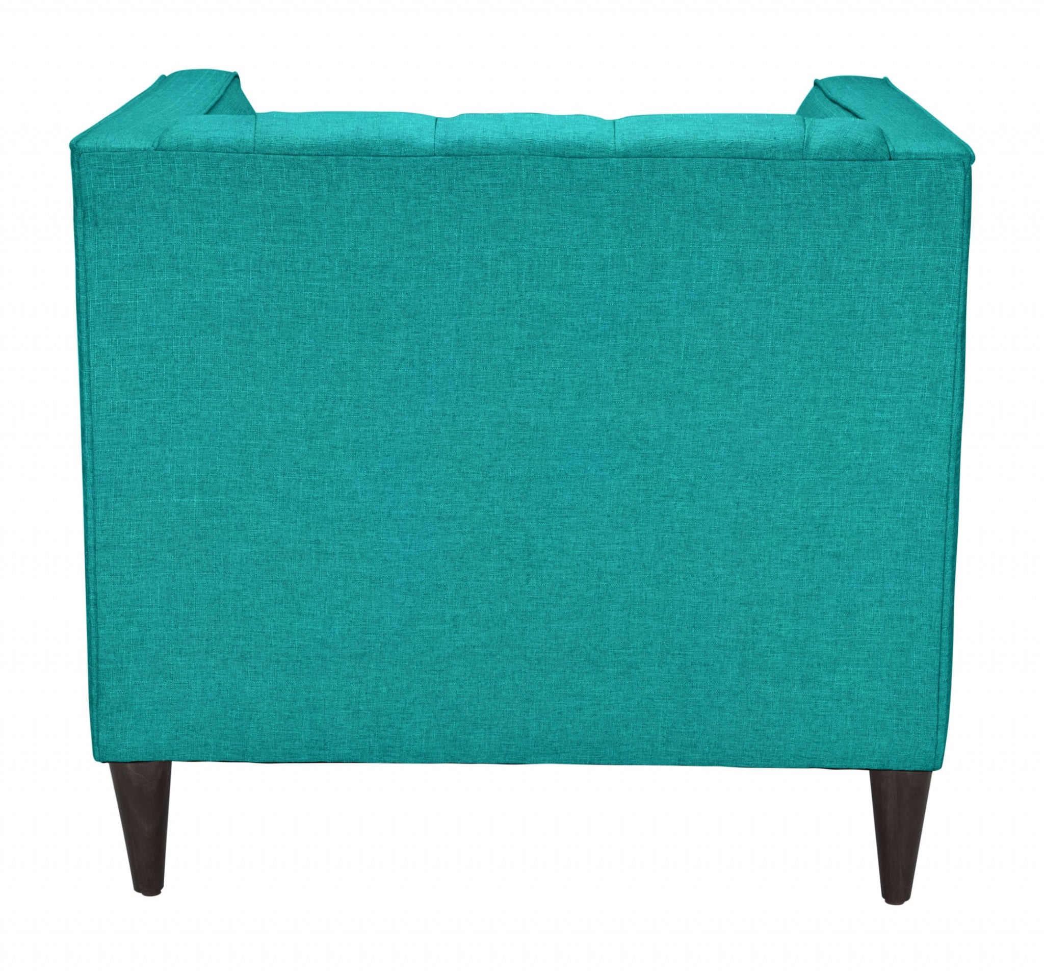 35" x 31.1" x 31.5" Teal, Polyester, Poplar Wood, Arm Chair