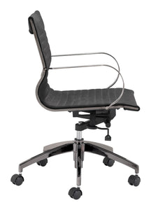 27" x 27" x 34.3" Black, Velvet, Stainless Steel, Office Chair