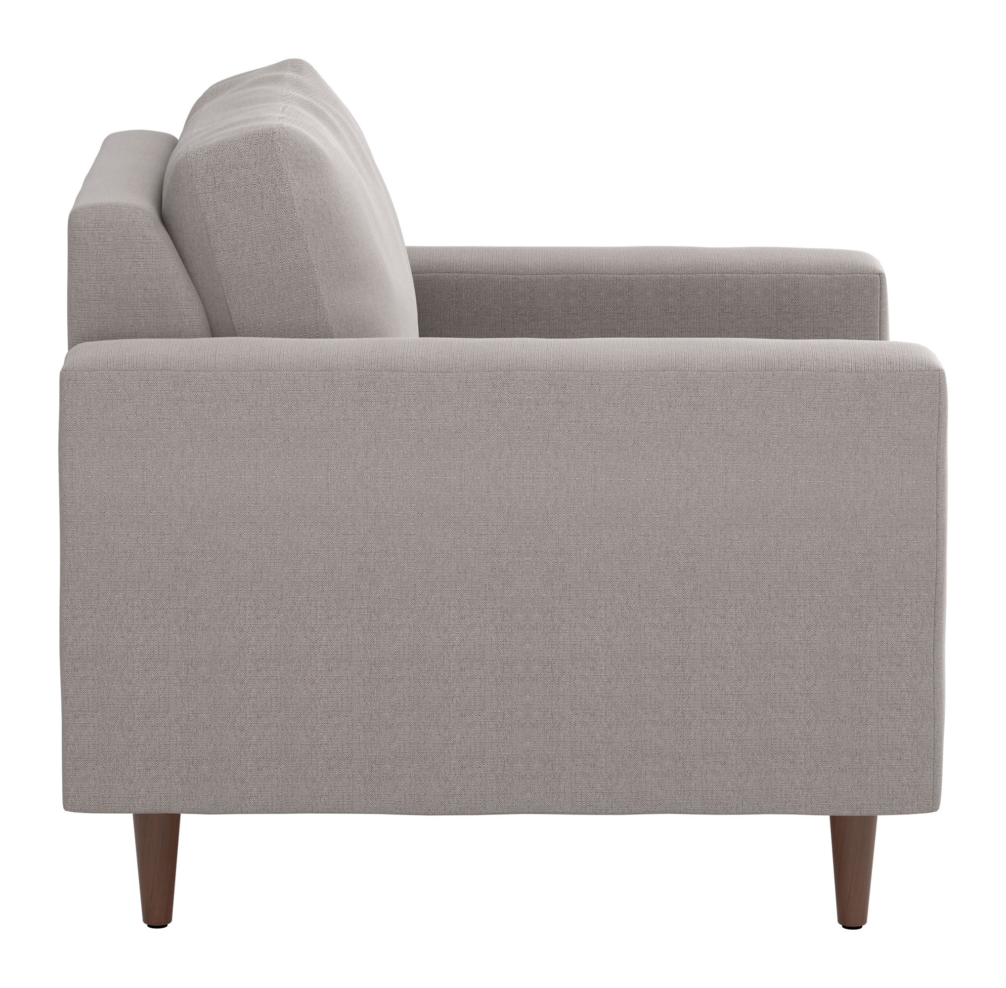 34.5" x 35" x 33" Feather Gray, Polyester, Alder Wood, Foam, Fabric & Fiber, Arm Chair