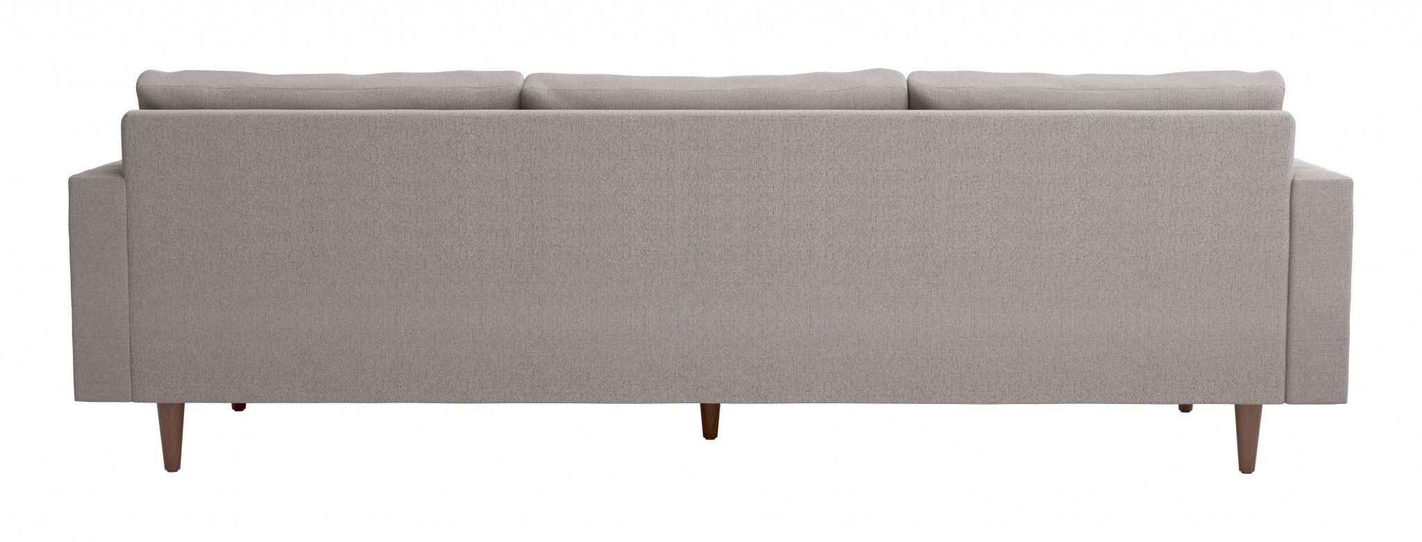 104" x 60" x 33" Feather Gray, Polyester, Alder Wood, Foam, Fabric & Fiber, Sectional