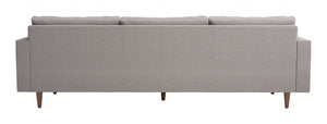 104" x 60" x 33" Feather Gray, Polyester, Alder Wood, Foam, Fabric & Fiber, Sectional