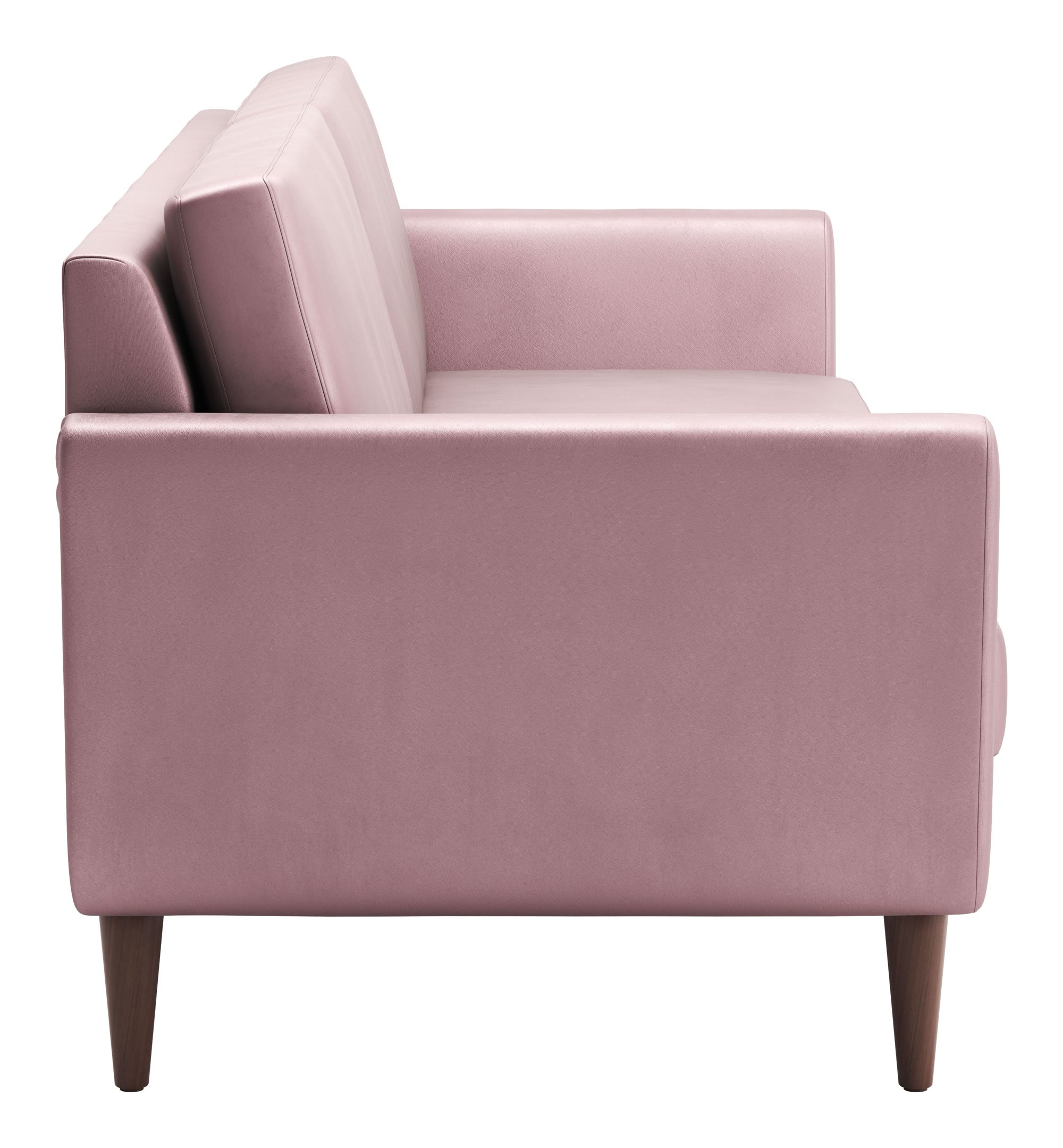 85" x 35" x 37" Pink Velvet, Alder Wood, Foam, Fabric & Fiber, Sofa