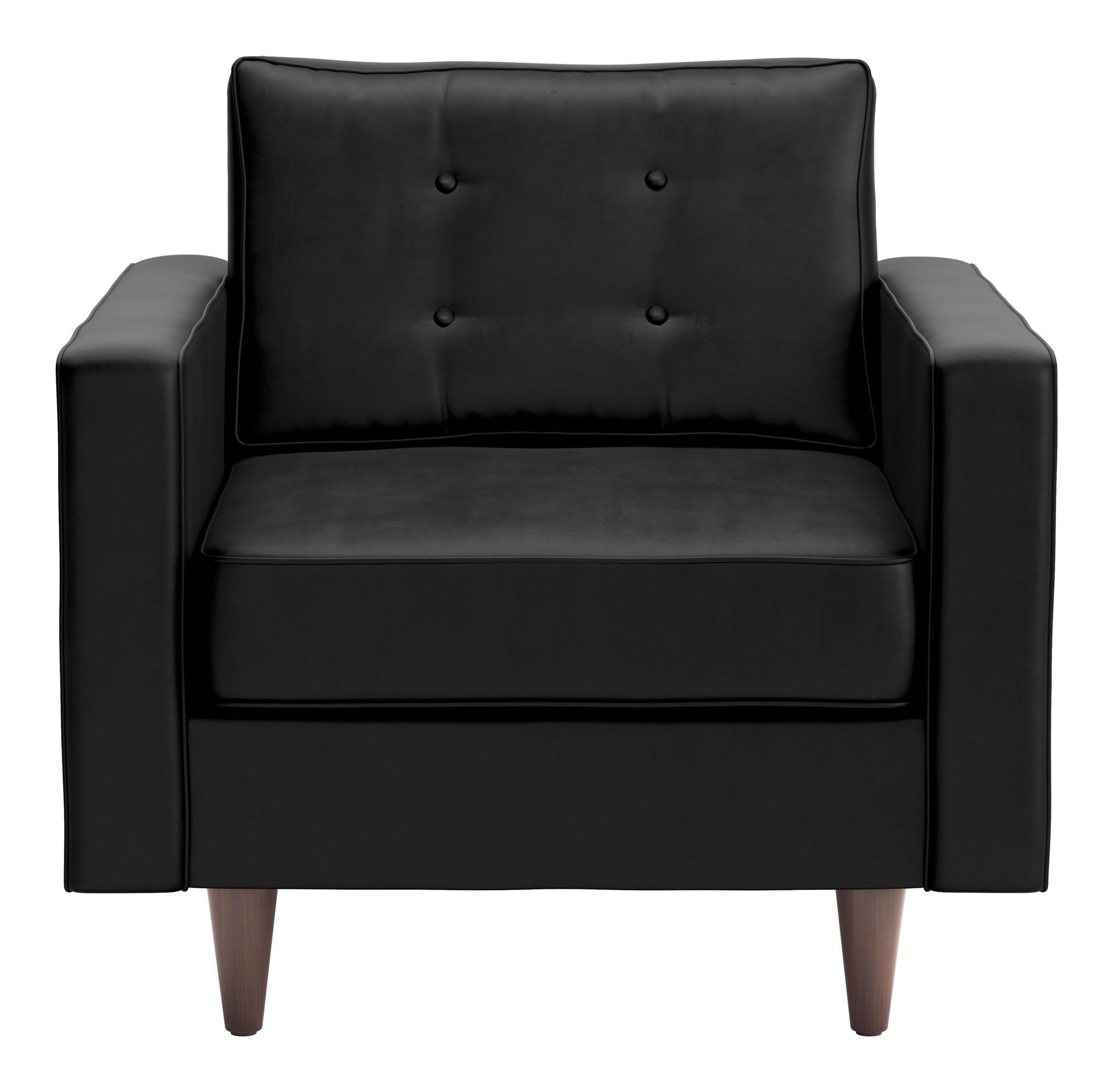 37" x 32" x 35.5" Black Velvet, Alder Wood, Foam, Fabric & Fiber, Arm Chair