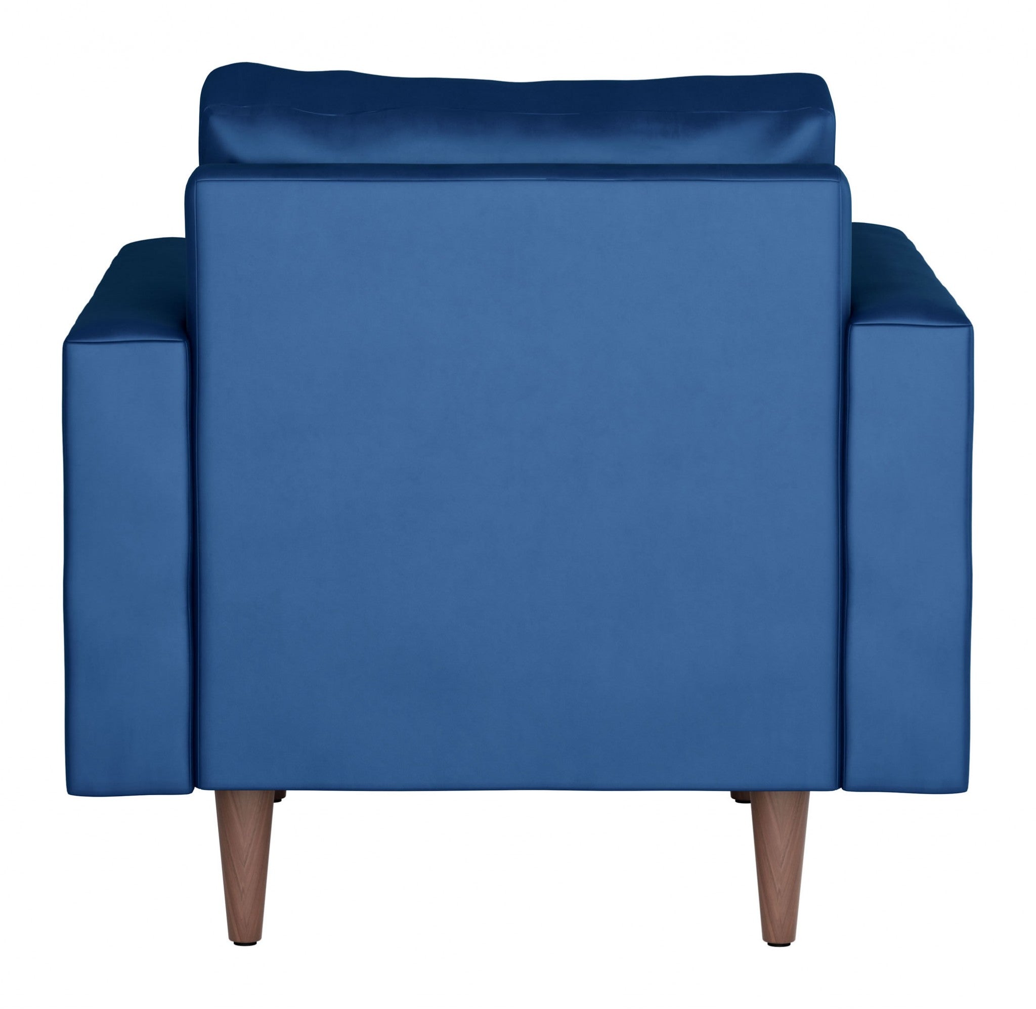 34.5" x 35" x 33" Dark Blue, Velvet, Alder Wood, Foam, Fabric & Fiber, Arm Chair