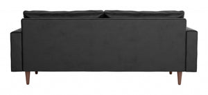 82" x 35" x 33" Charcoal, Velvet, Alder Wood, Foam, Fabric & Fiber, Sofa
