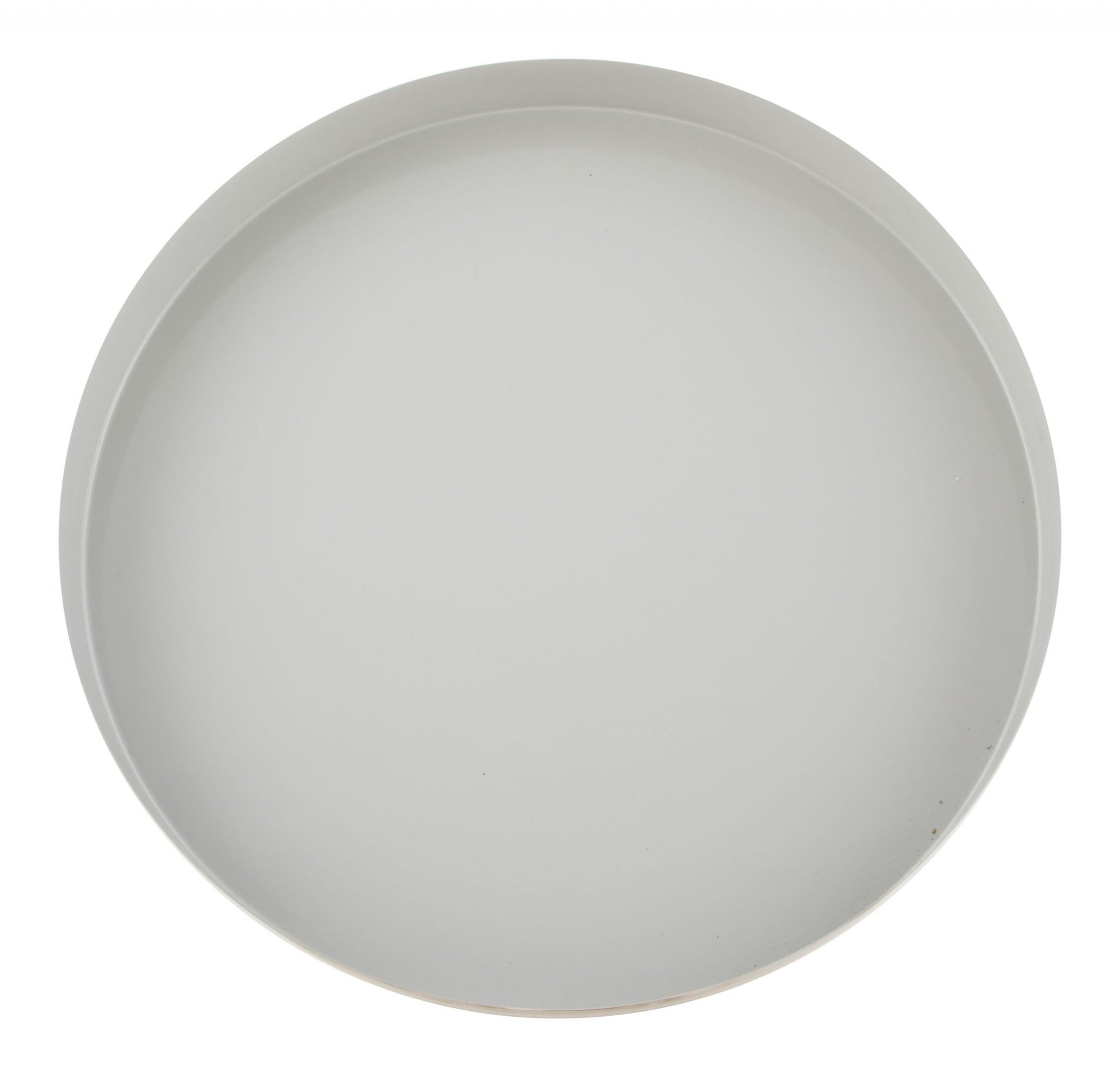 17.7" x 17.7" x 20.7" White and Gold Porcelain Enamel Iron Side Table