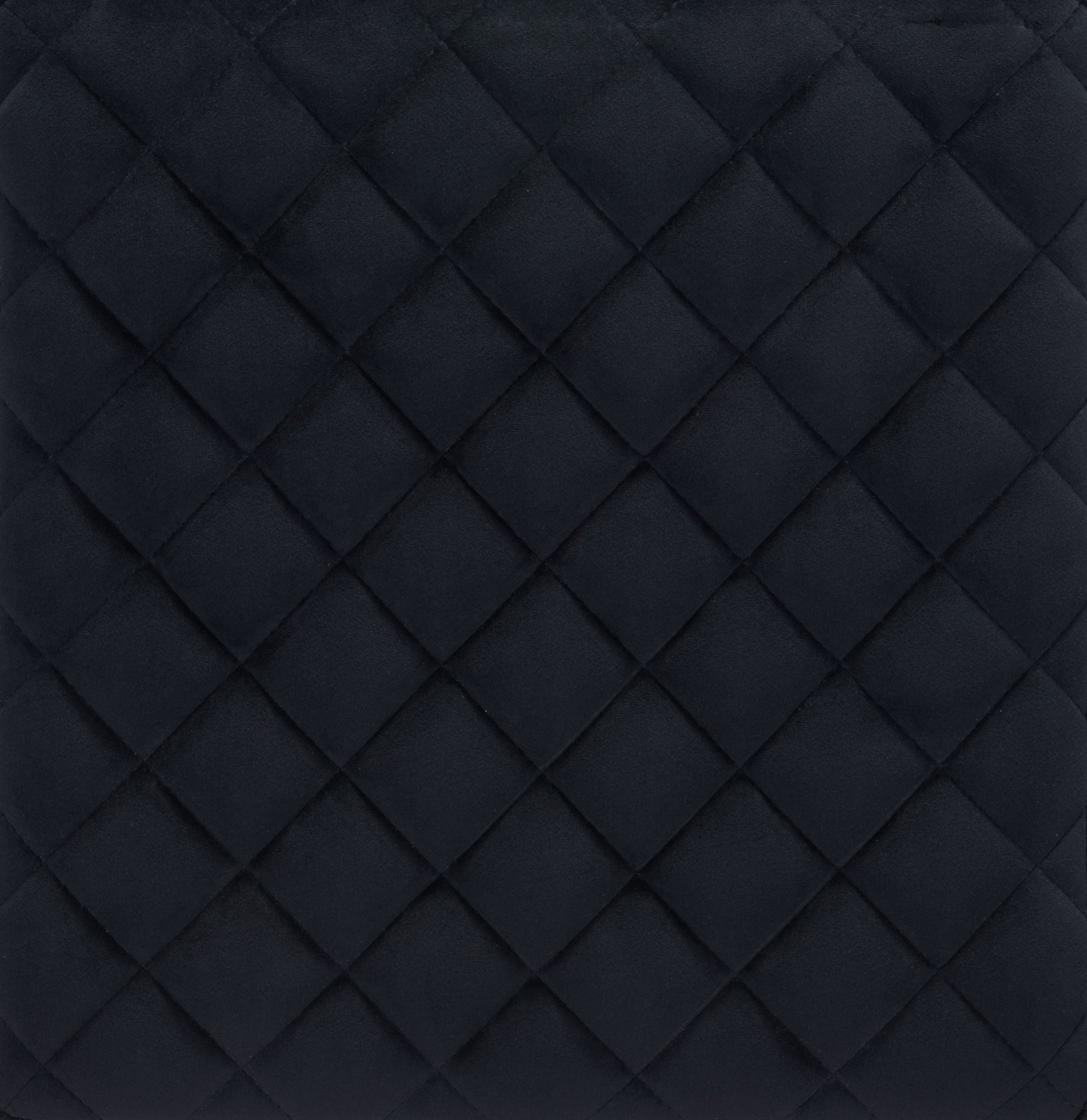 15" x 15.4" x 29.5" Black, Velvet, Steel & Plywood, Barstool